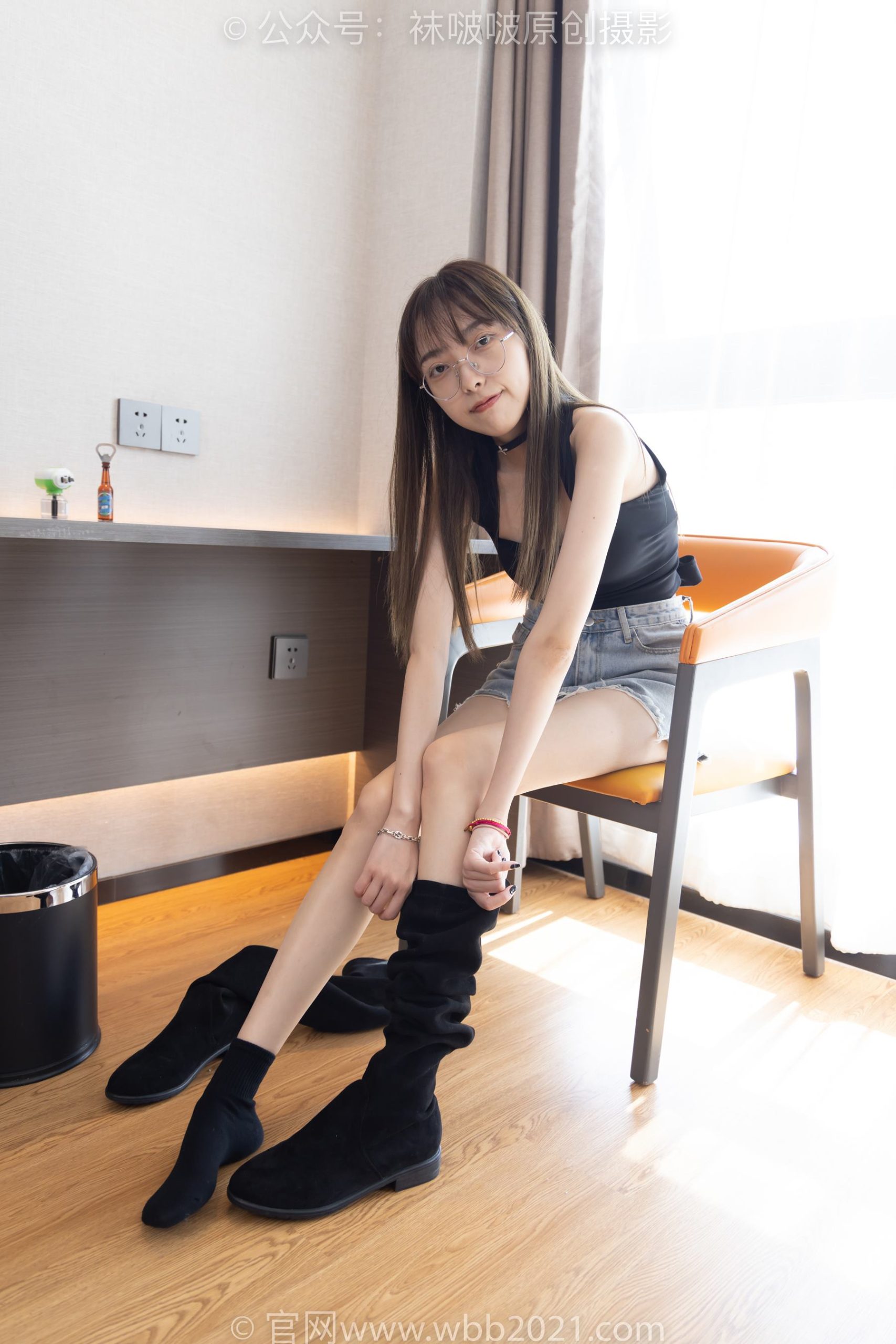 图片[14]-[BoBoSocks袜啵啵]NO.291 稚予-长靴、板鞋、白棉袜、黑棉袜、裸足[145P] – 速更版-美库