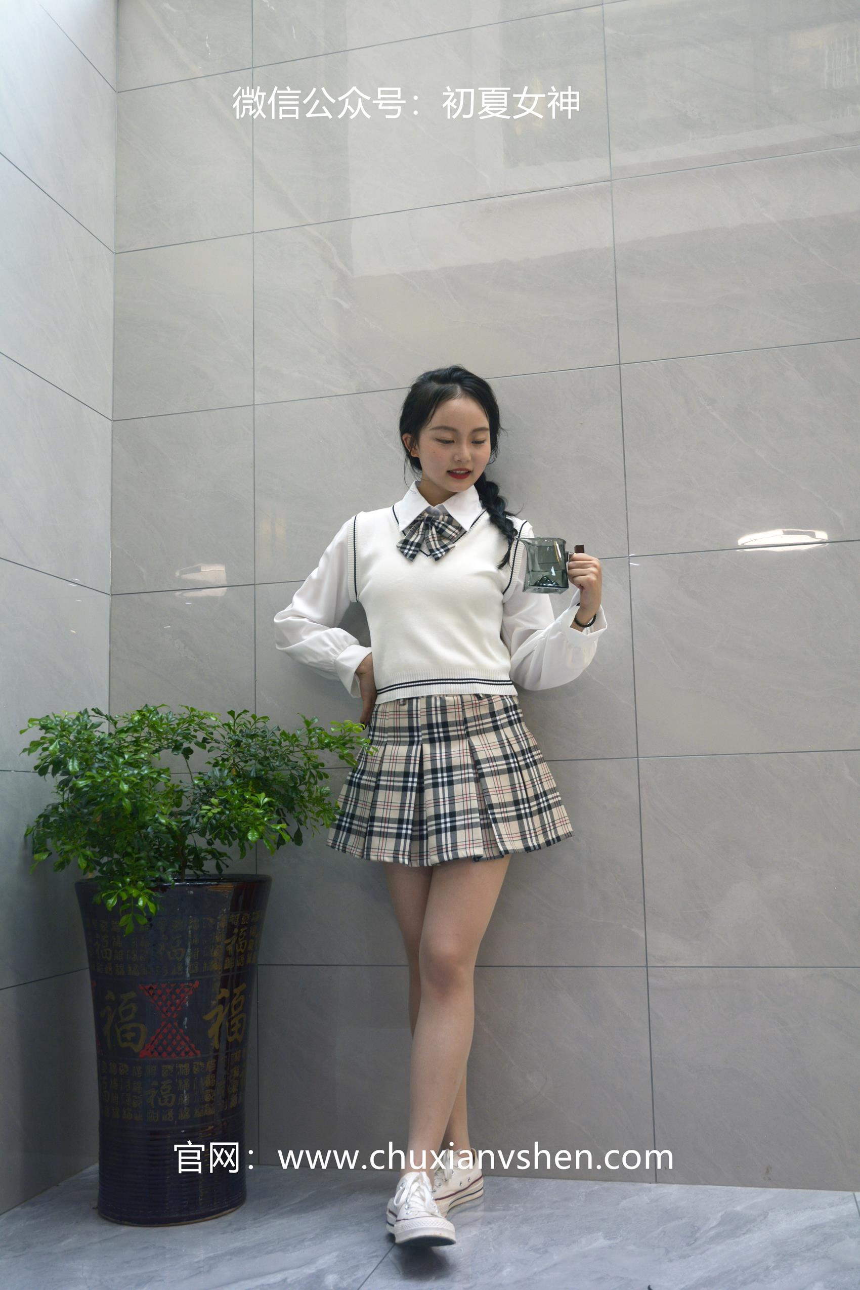 图片[10]-初夏女神 NO.062 双双 改良JK套[125P] – 速更版-美库