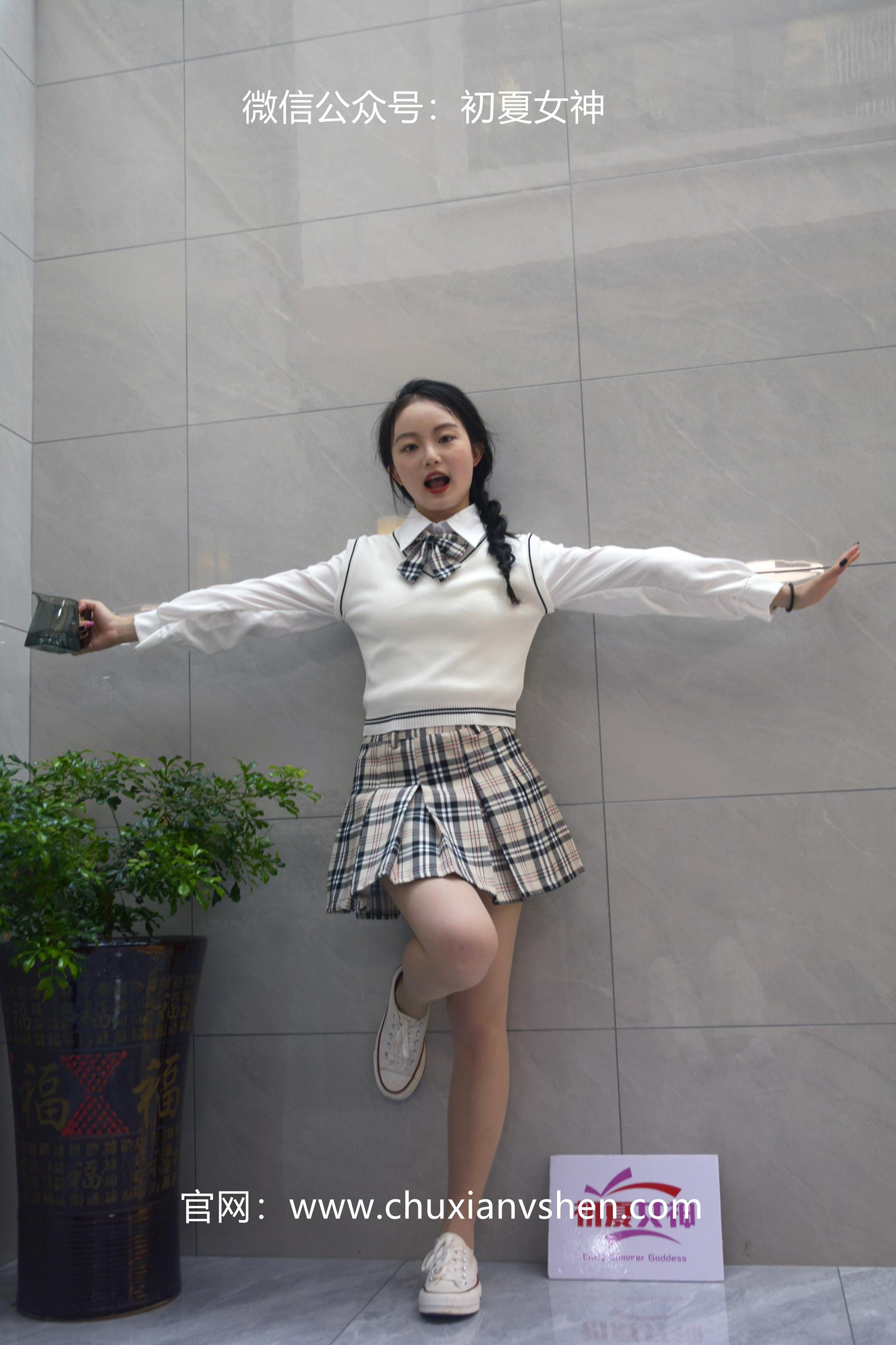 图片[19]-初夏女神 NO.062 双双 改良JK套[125P] – 速更版-美库