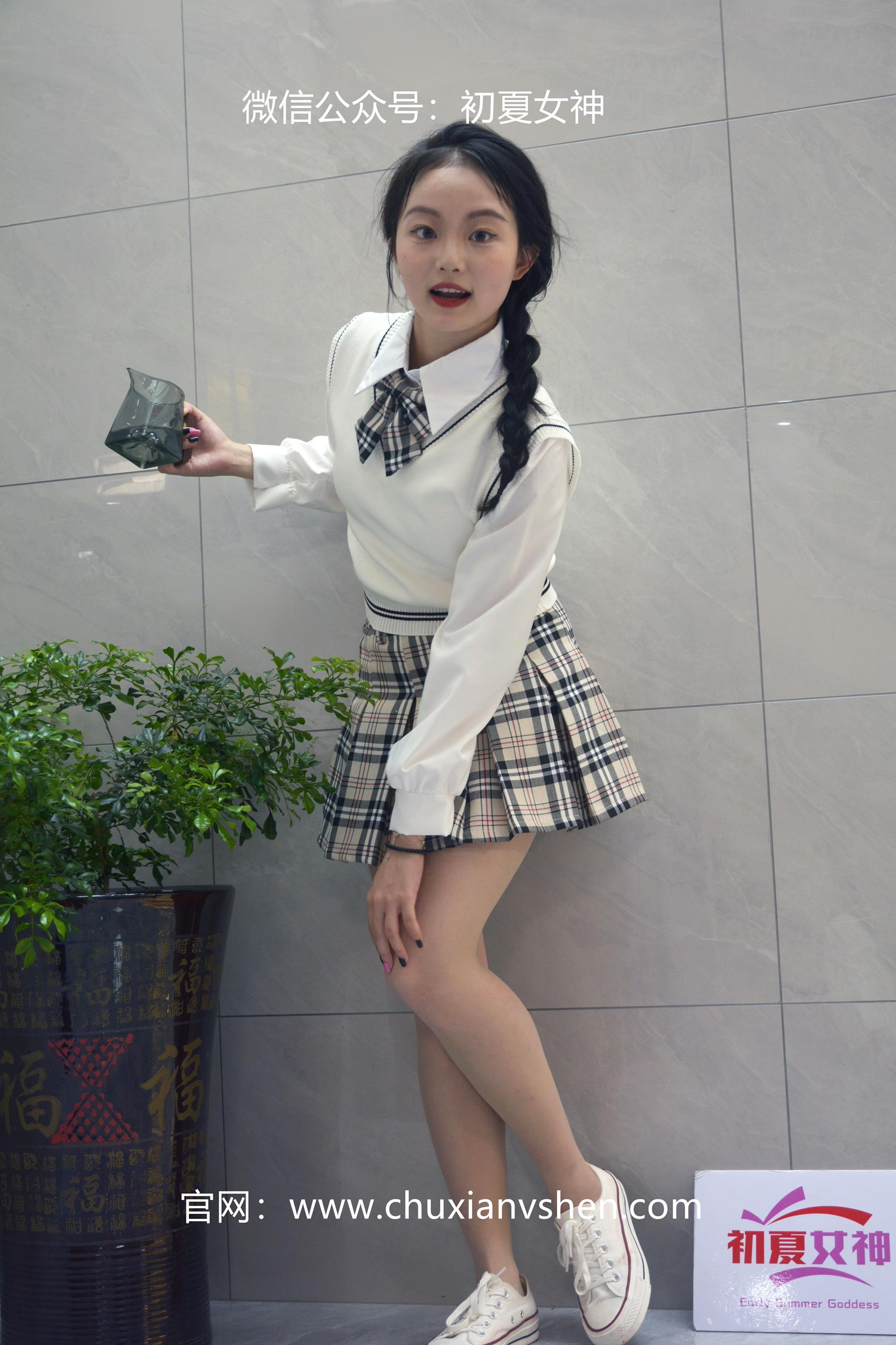 图片[21]-初夏女神 NO.062 双双 改良JK套[125P] – 速更版-美库