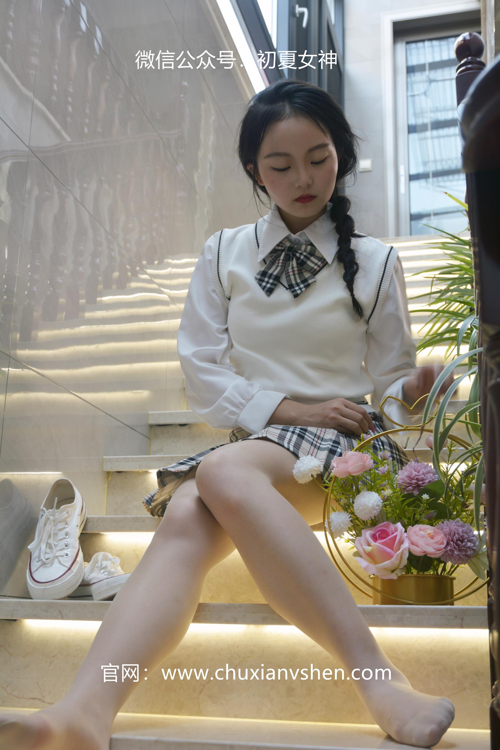 图片[54]-初夏女神 NO.062 双双 改良JK套[125P] – 速更版-美库