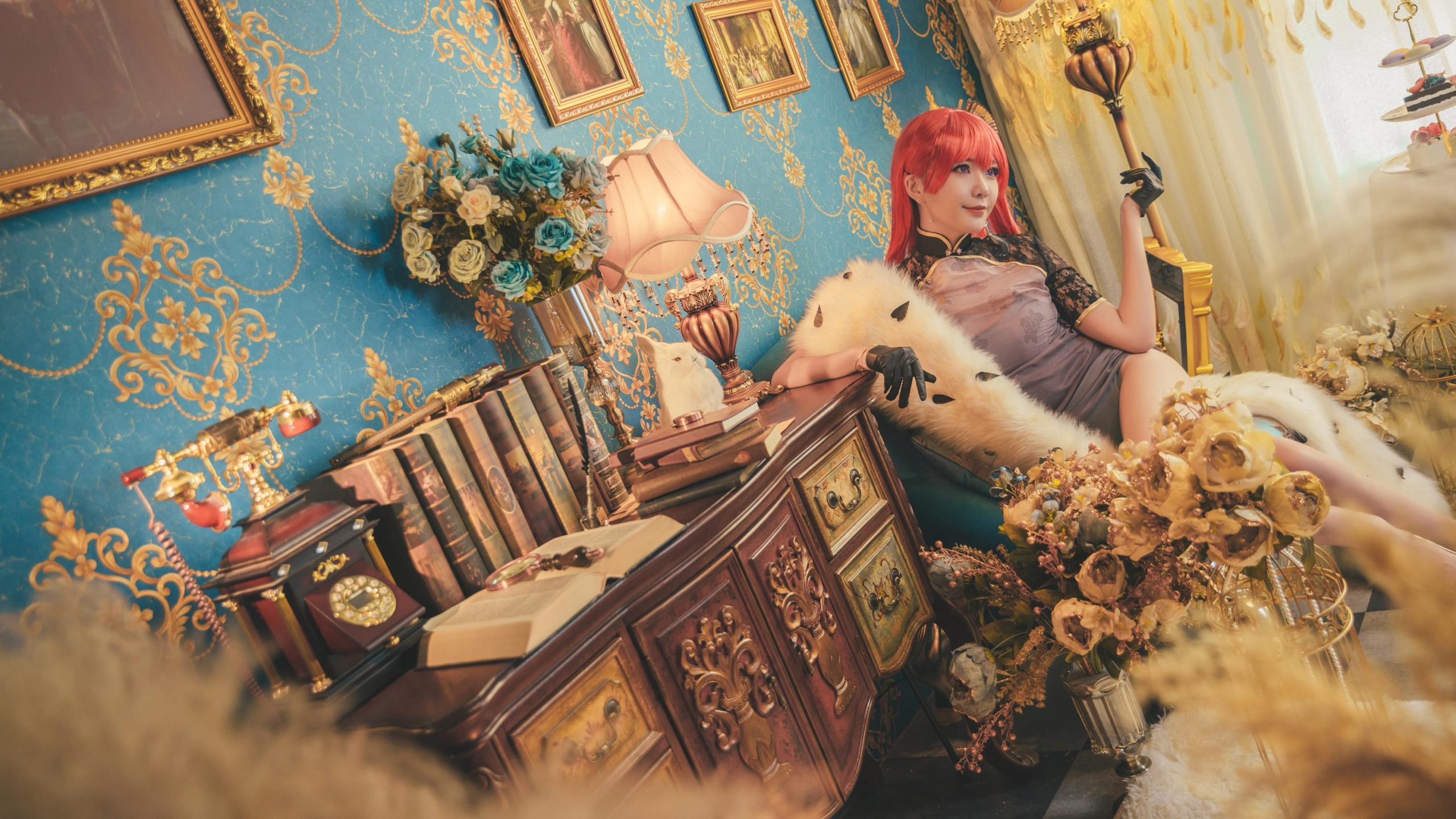 图片[10]-源纱希喵喵喵 – 君主旗袍[16P] – 速更版-美库