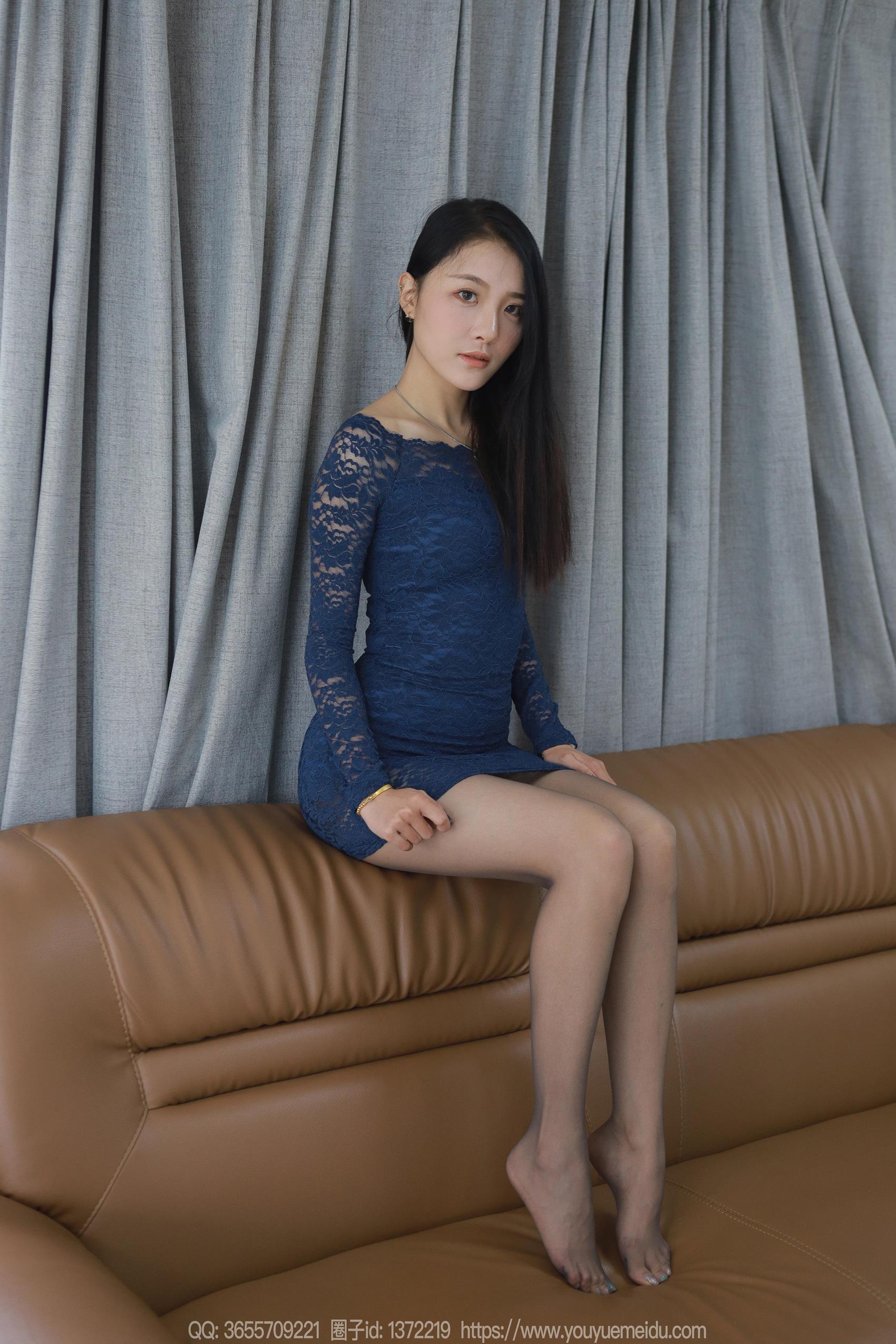 图片[77]-[IESS异思趣向] 2023.10.11 丝享家1556：婉萍《蓝色镂空包臀裙》[86P] – 速更版-美库