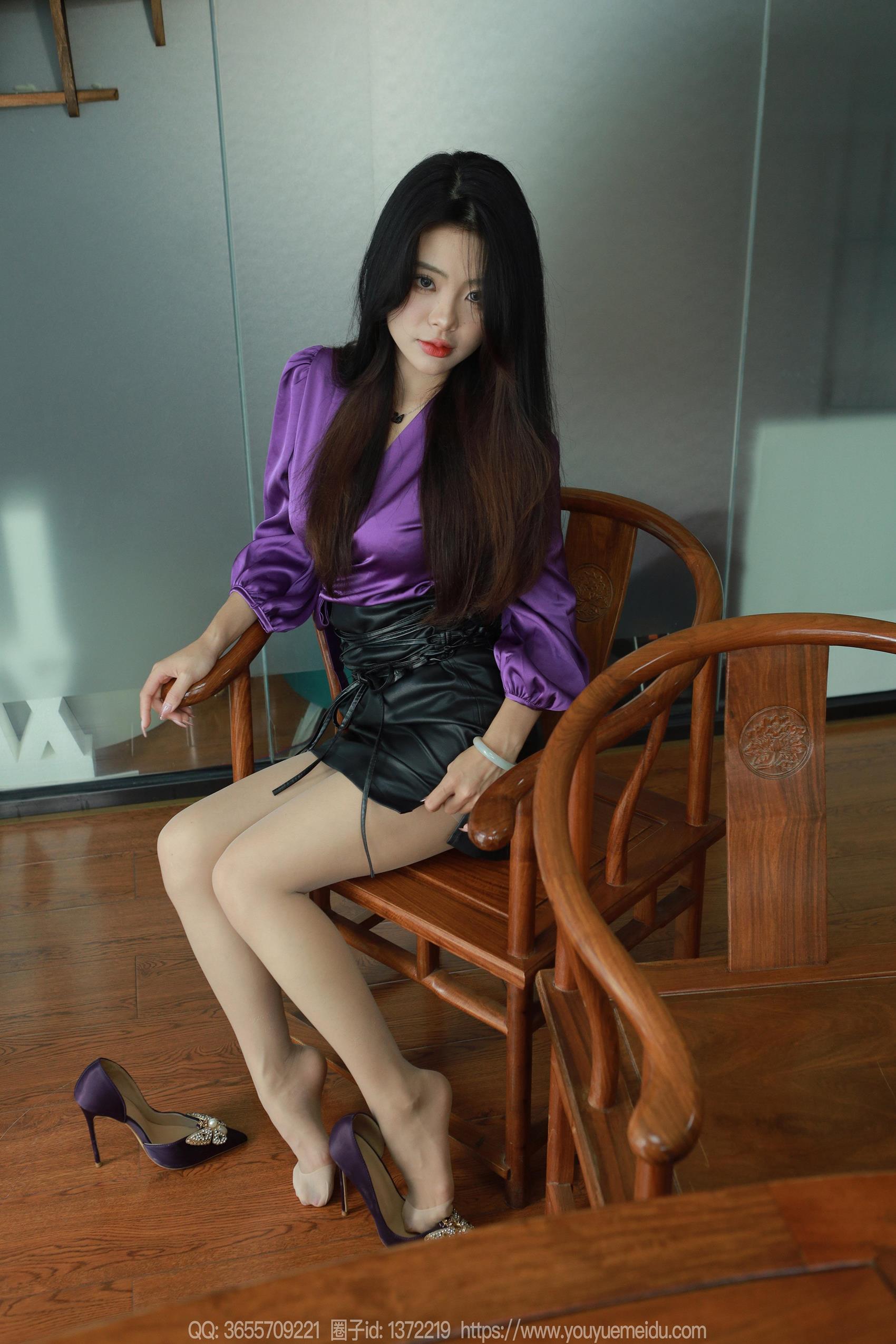 图片[51]-[IESS异思趣向] 2023.10.18 丝享家1562：兔兔《紫色韵味》[78P] – 速更版-美库