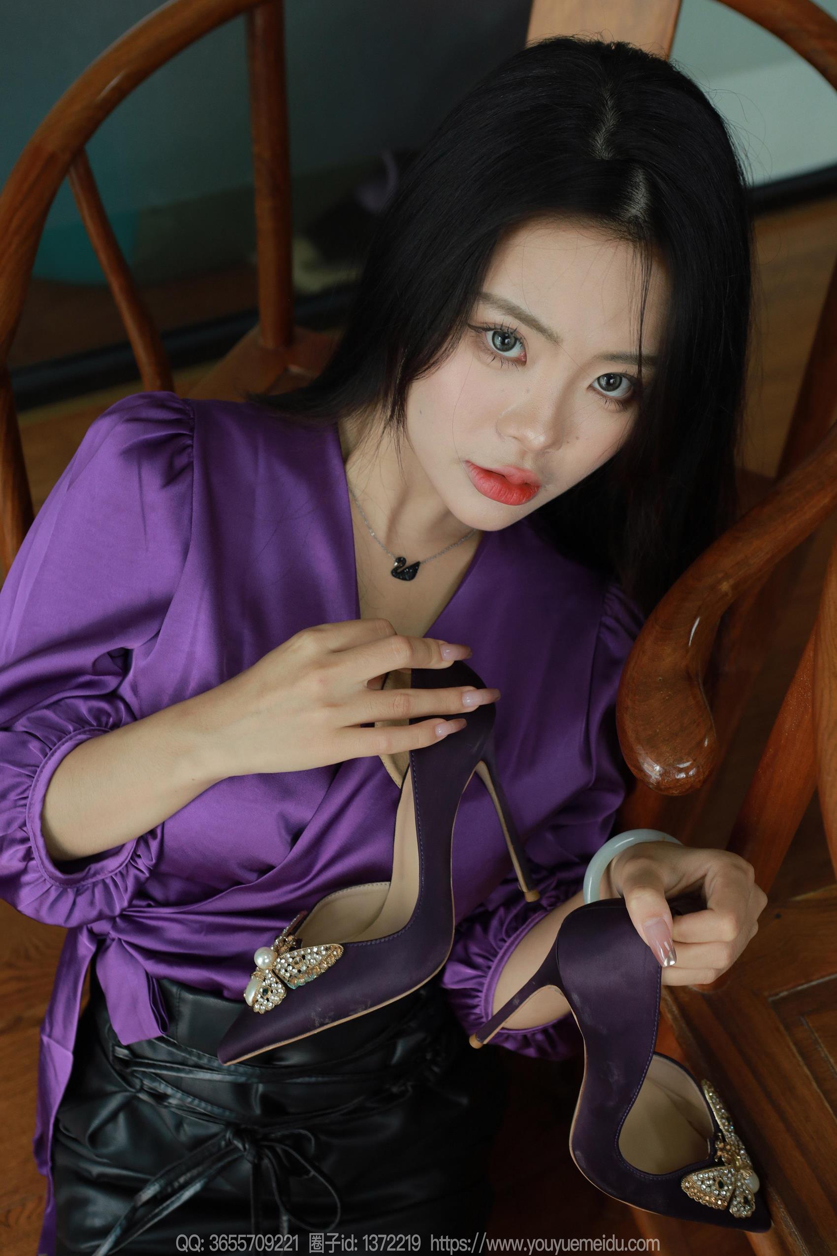 图片[63]-[IESS异思趣向] 2023.10.18 丝享家1562：兔兔《紫色韵味》[78P] – 速更版-美库