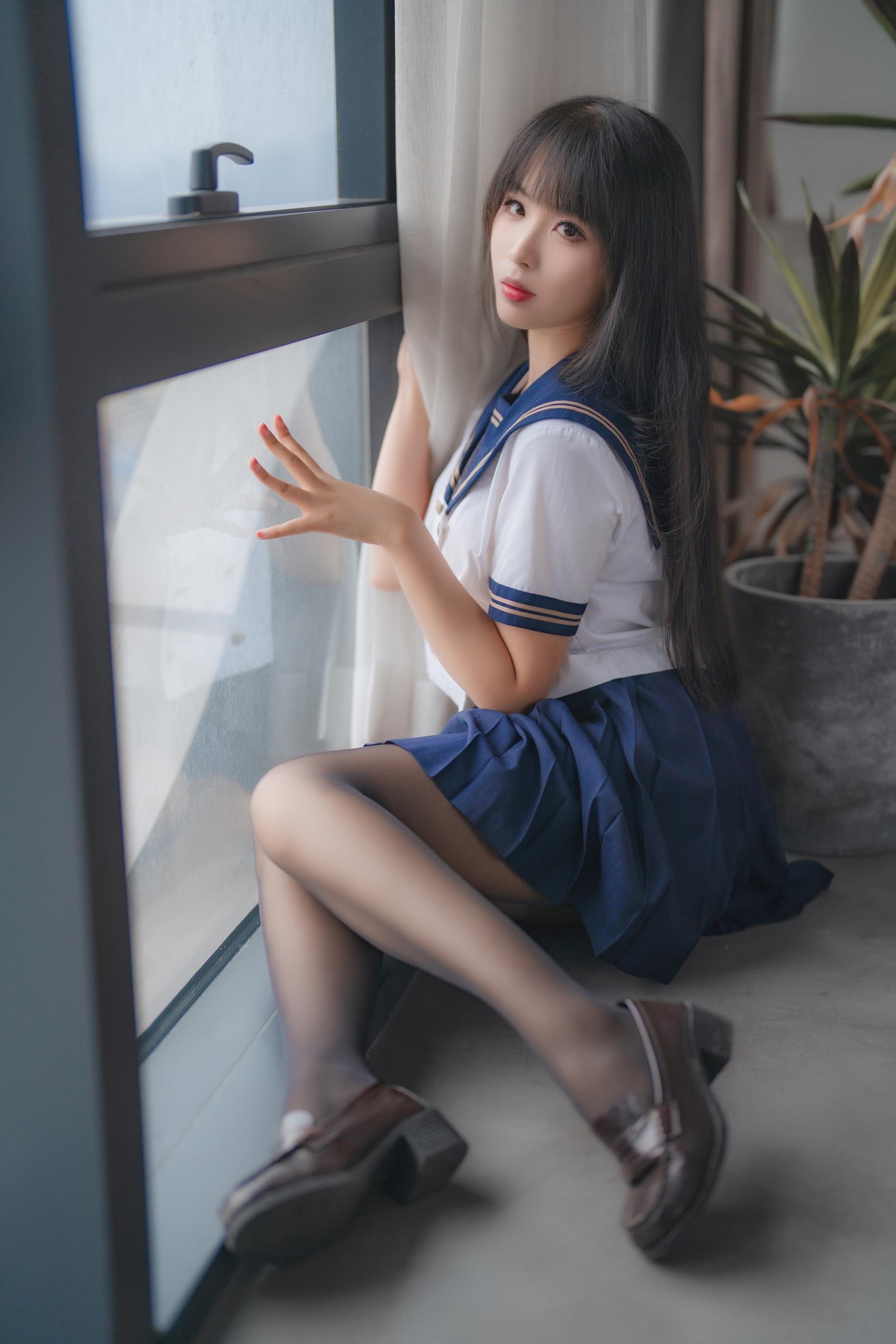 图片[10]-轩萧学姐 – 五月舰长 黑丝JK内衣[20P] – 速更版-美库