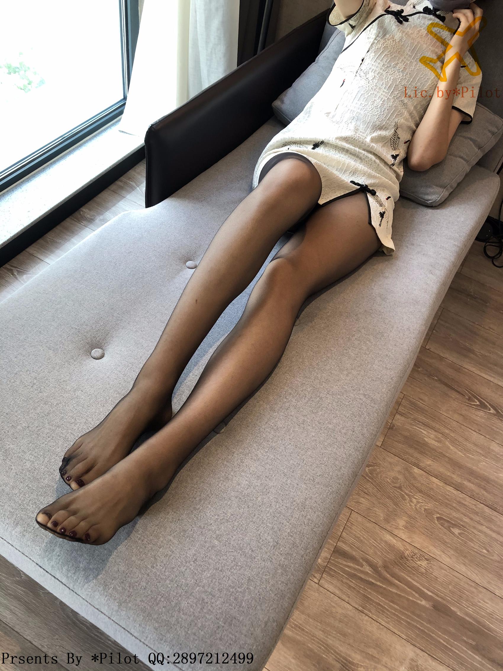 图片[16]-[Pilot]NO.011 小乐-旗袍灰丝[50P] – 速更版-美库