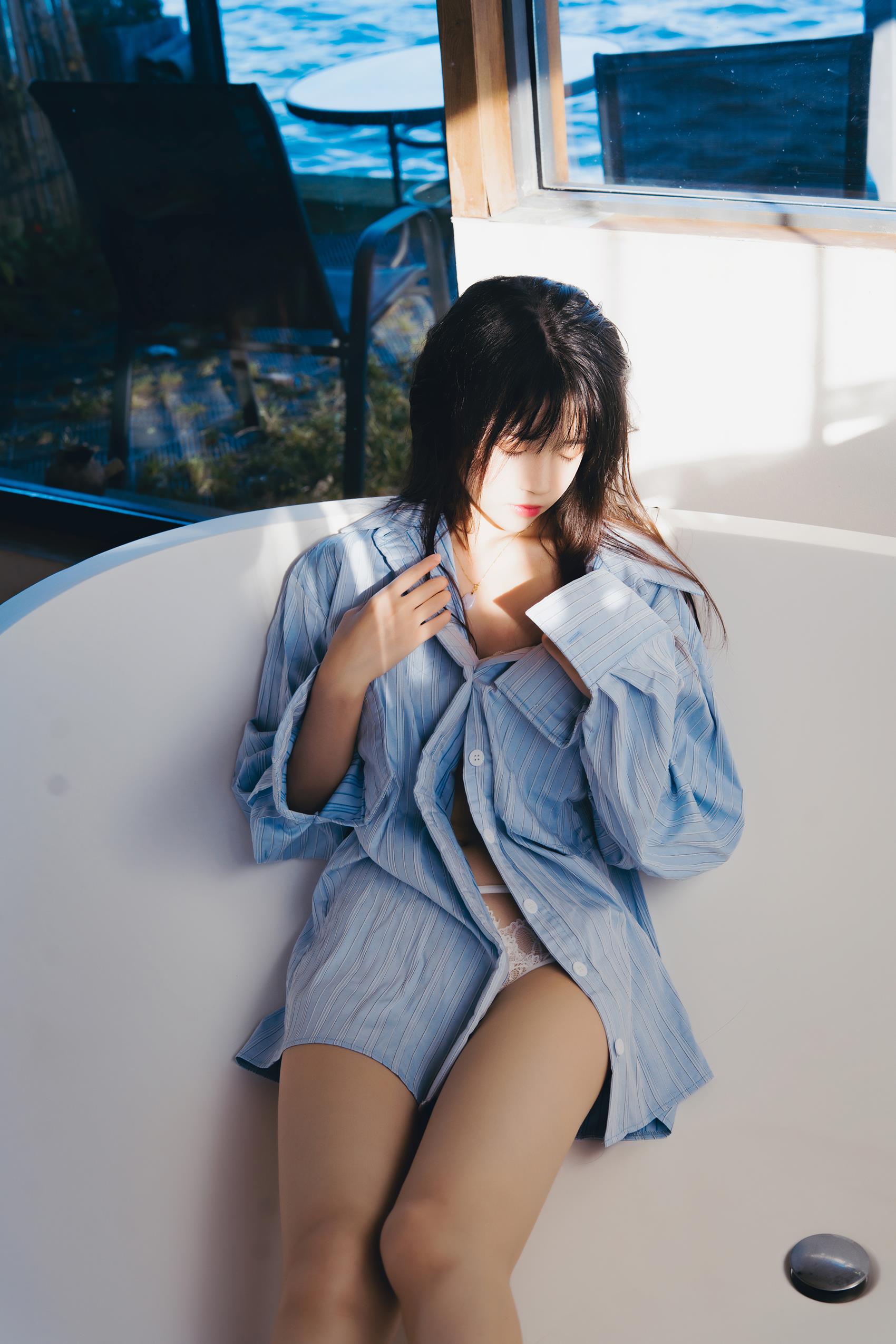 图片[20]-桜桃喵 – 蓝衬衫[41P] – 速更版-美库