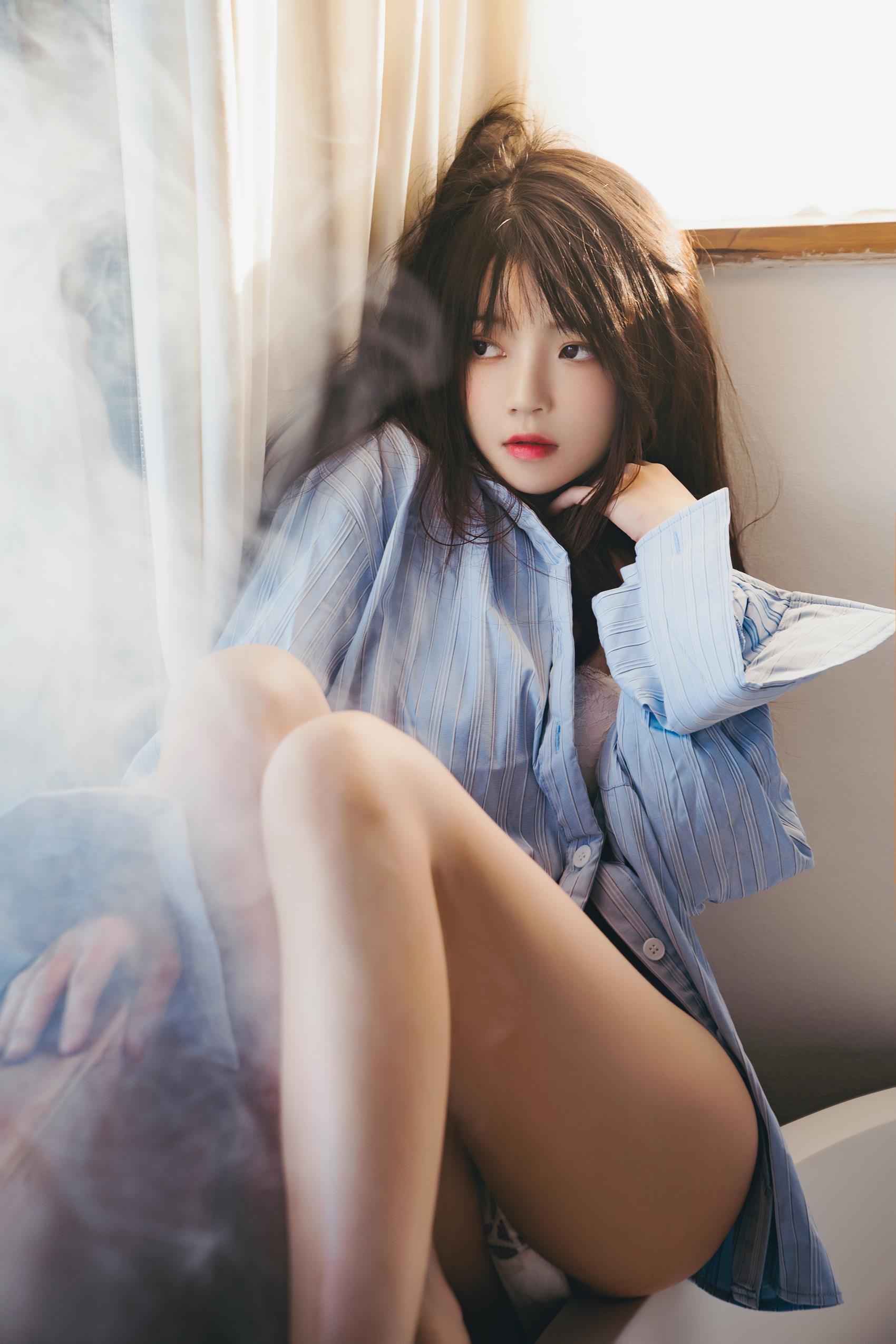 图片[33]-桜桃喵 – 蓝衬衫[41P] – 速更版-美库