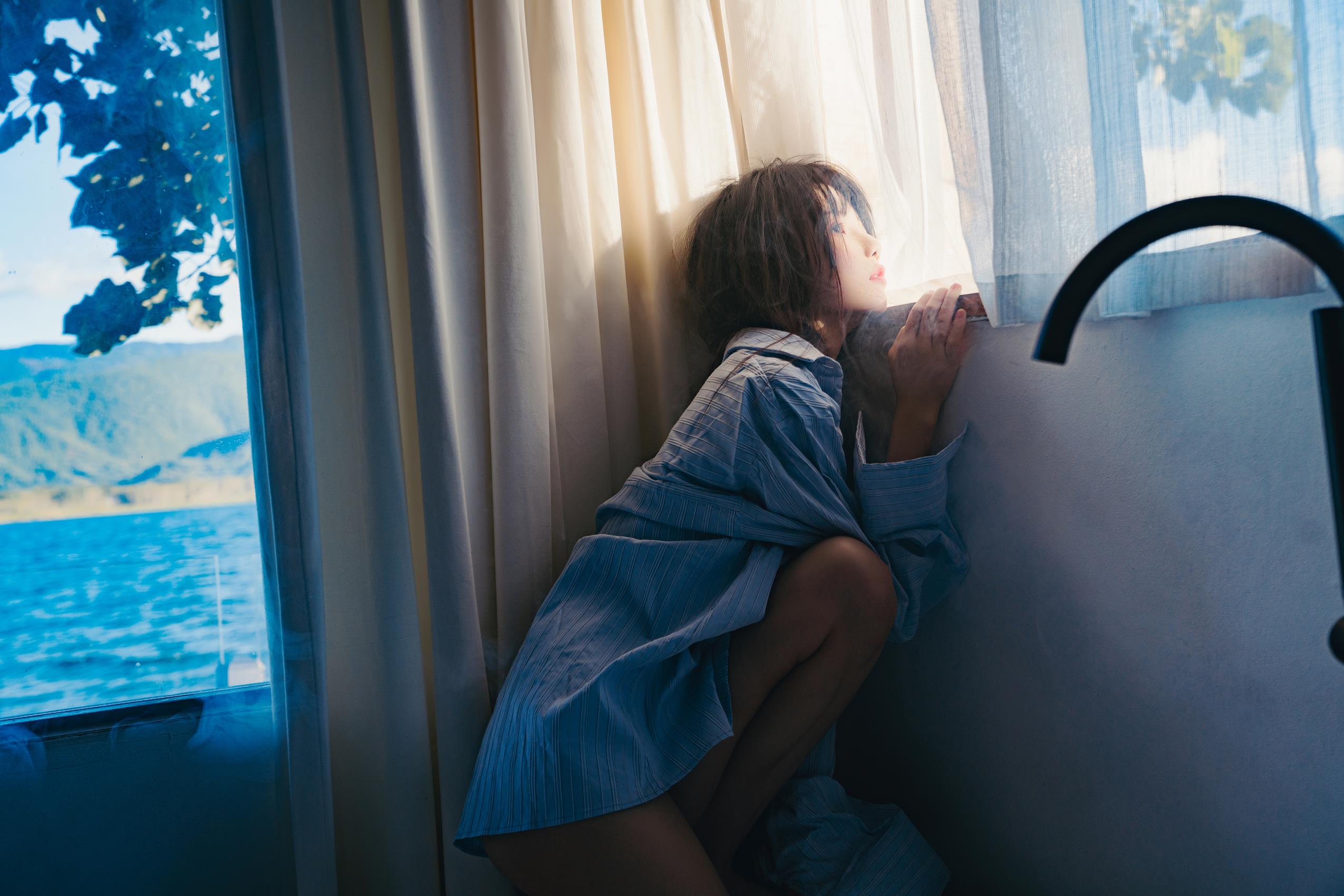 图片[39]-桜桃喵 – 蓝衬衫[41P] – 速更版-美库