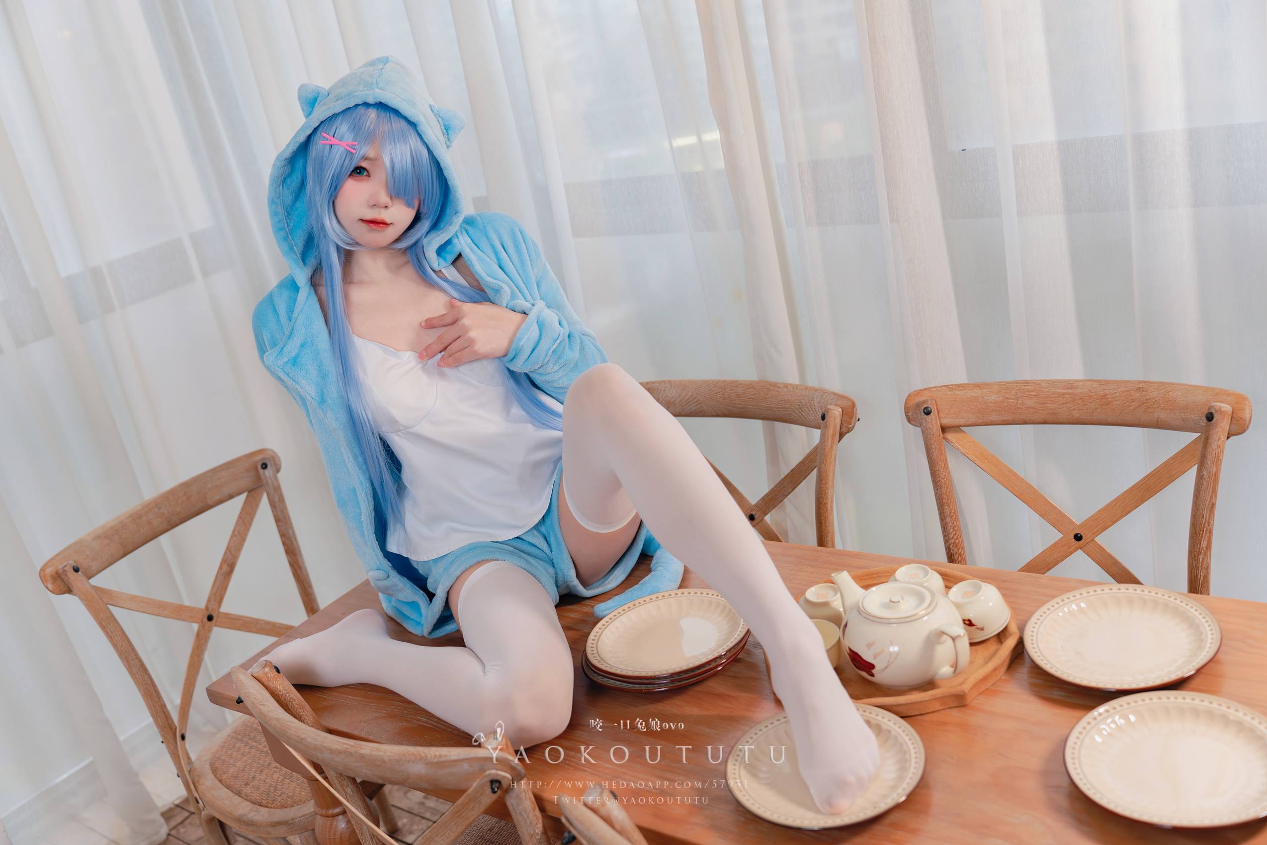 图片[10]-网紅博主@咬一口兔娘(黏黏团子兔)  『蕾姆喵喵』&小剧场[26P] – 速更版-美库