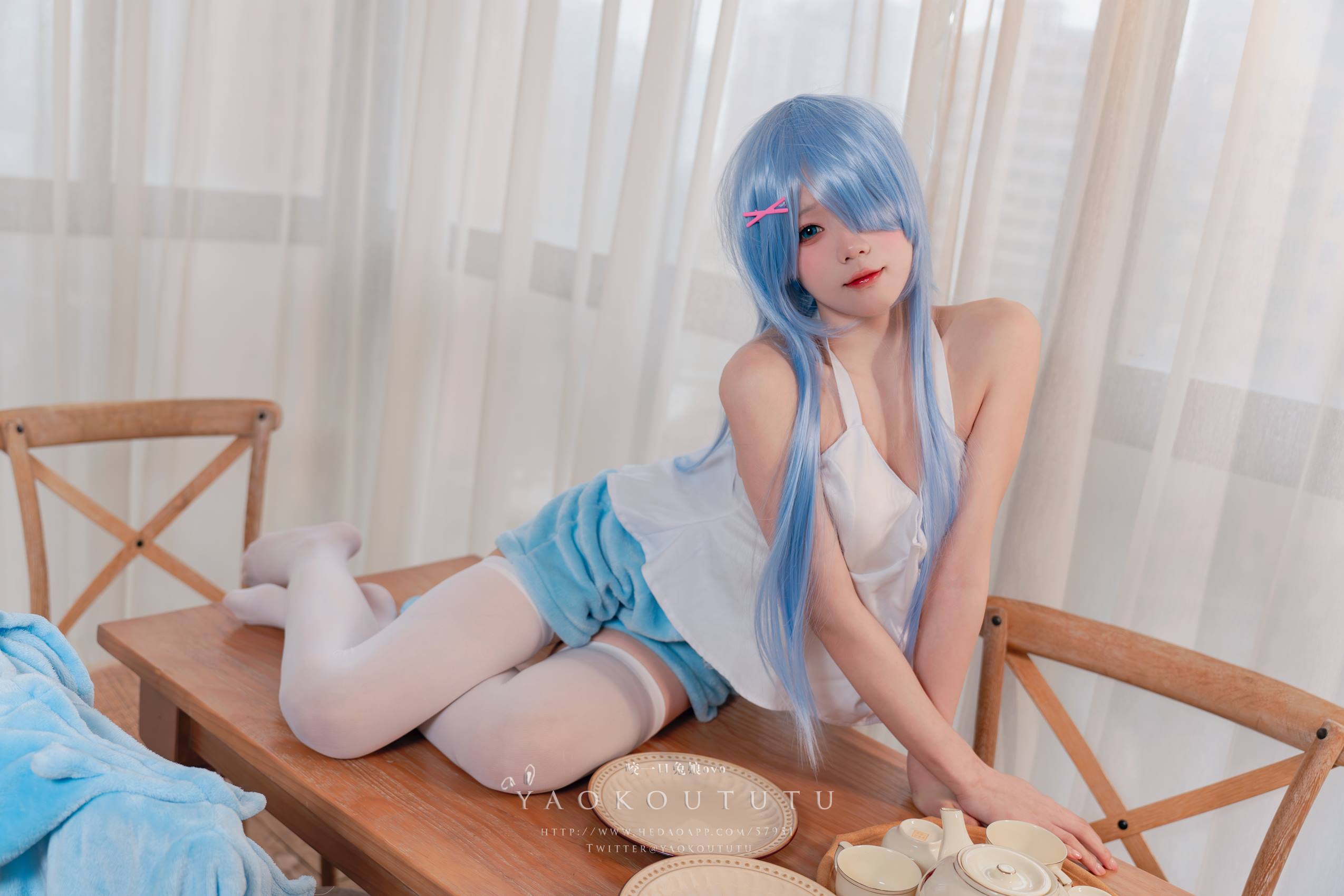 图片[18]-网紅博主@咬一口兔娘(黏黏团子兔)  『蕾姆喵喵』&小剧场[26P] – 速更版-美库