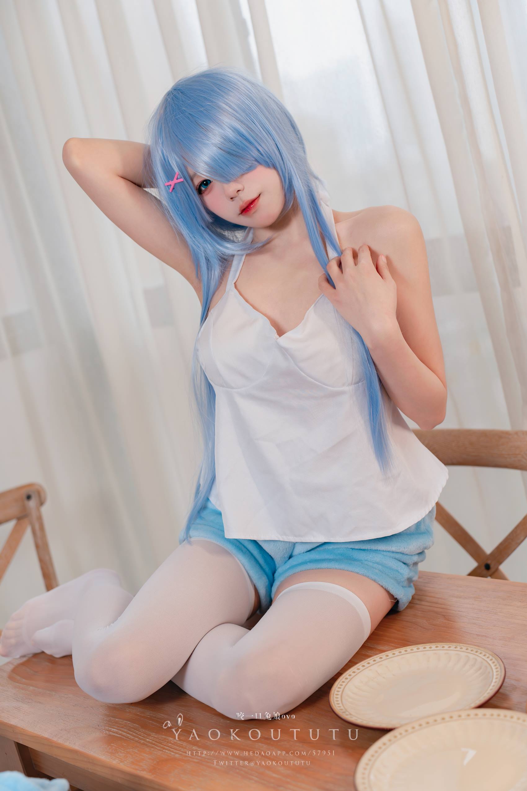 图片[19]-网紅博主@咬一口兔娘(黏黏团子兔)  『蕾姆喵喵』&小剧场[26P] – 速更版-美库