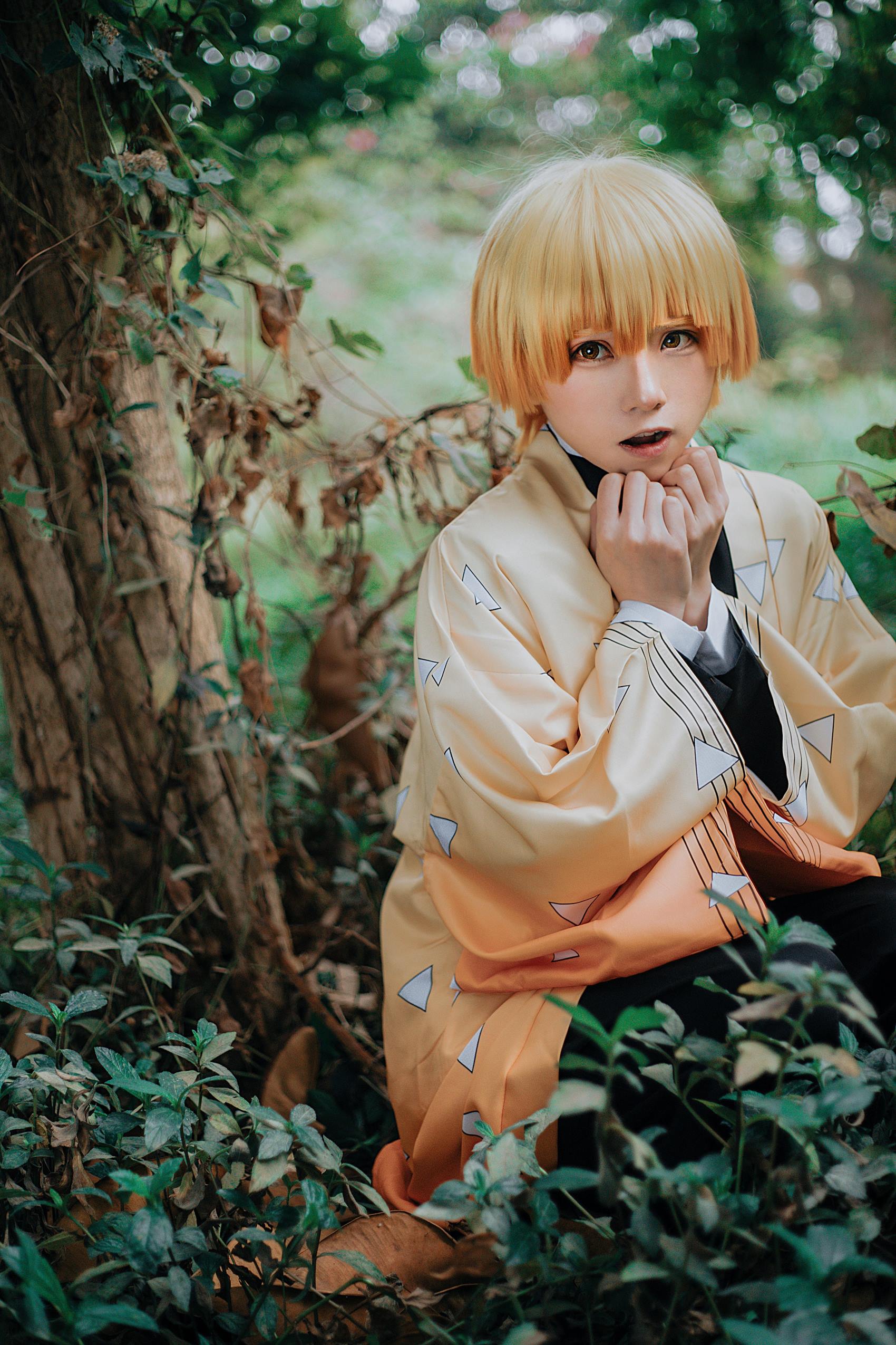 图片[10]-人气Coser@Kitaro_绮太郎 鬼灭之刃 我妻善逸[29P] – 速更版-美库