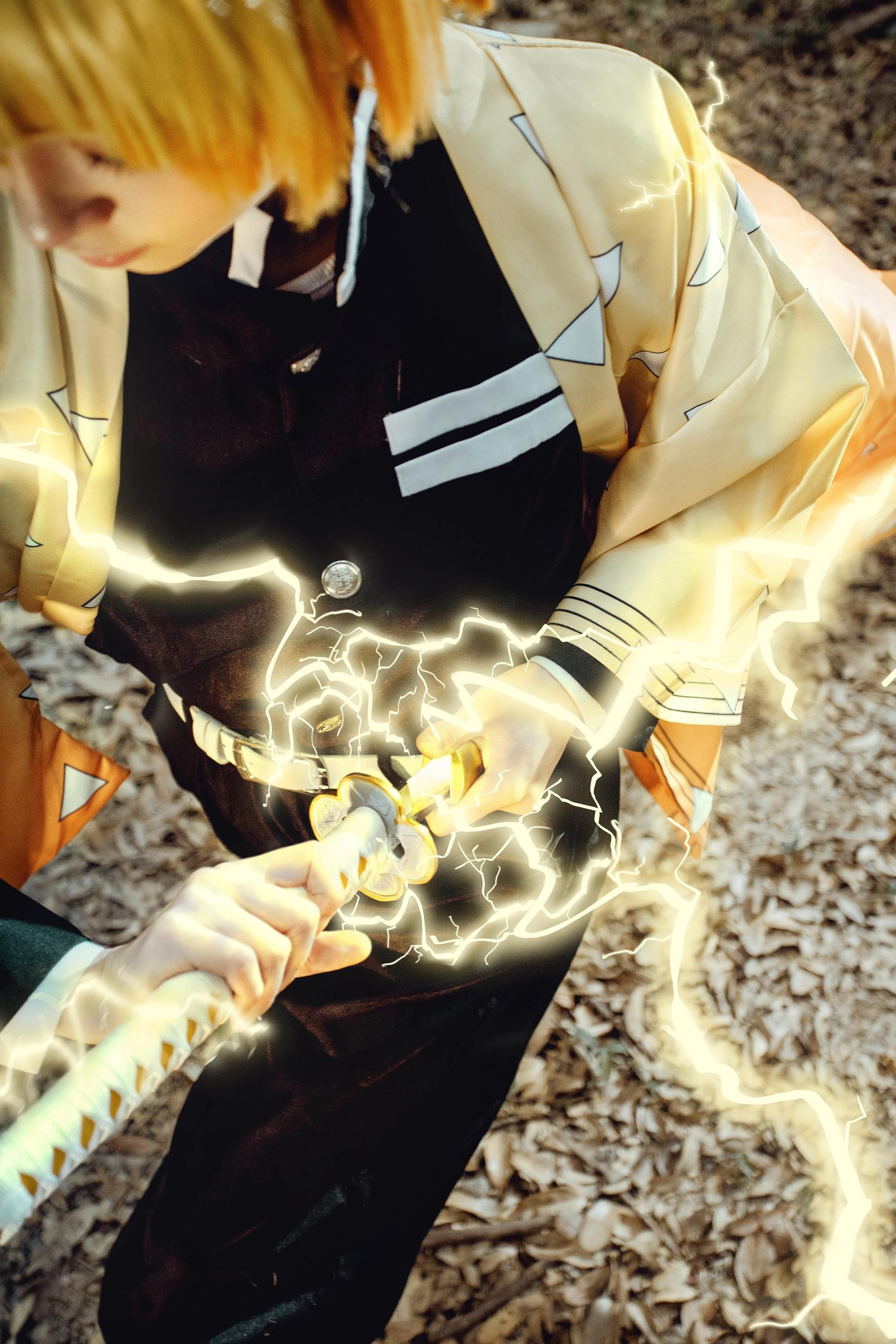 图片[17]-人气Coser@Kitaro_绮太郎 鬼灭之刃 我妻善逸[29P] – 速更版-美库