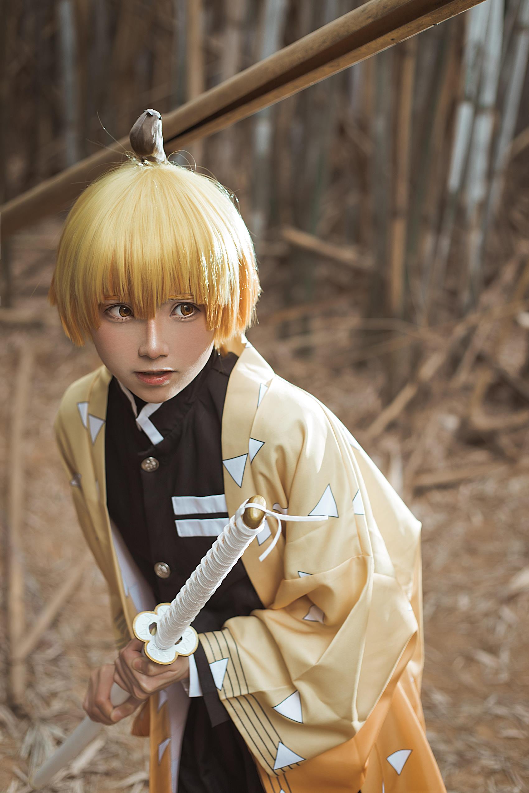 图片[25]-人气Coser@Kitaro_绮太郎 鬼灭之刃 我妻善逸[29P] – 速更版-美库