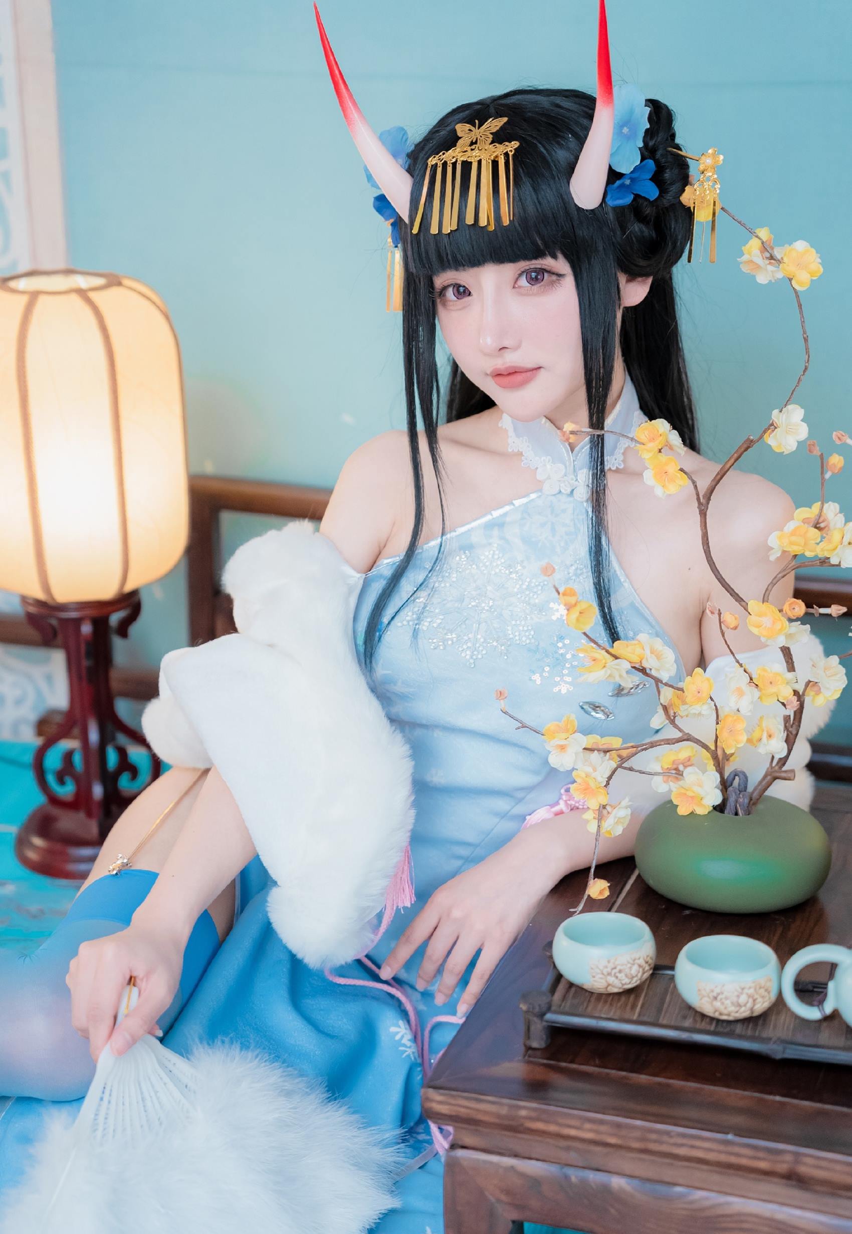 图片[14]-紫氯氯 – 能代 貅 旗袍[18P] – 速更版-美库