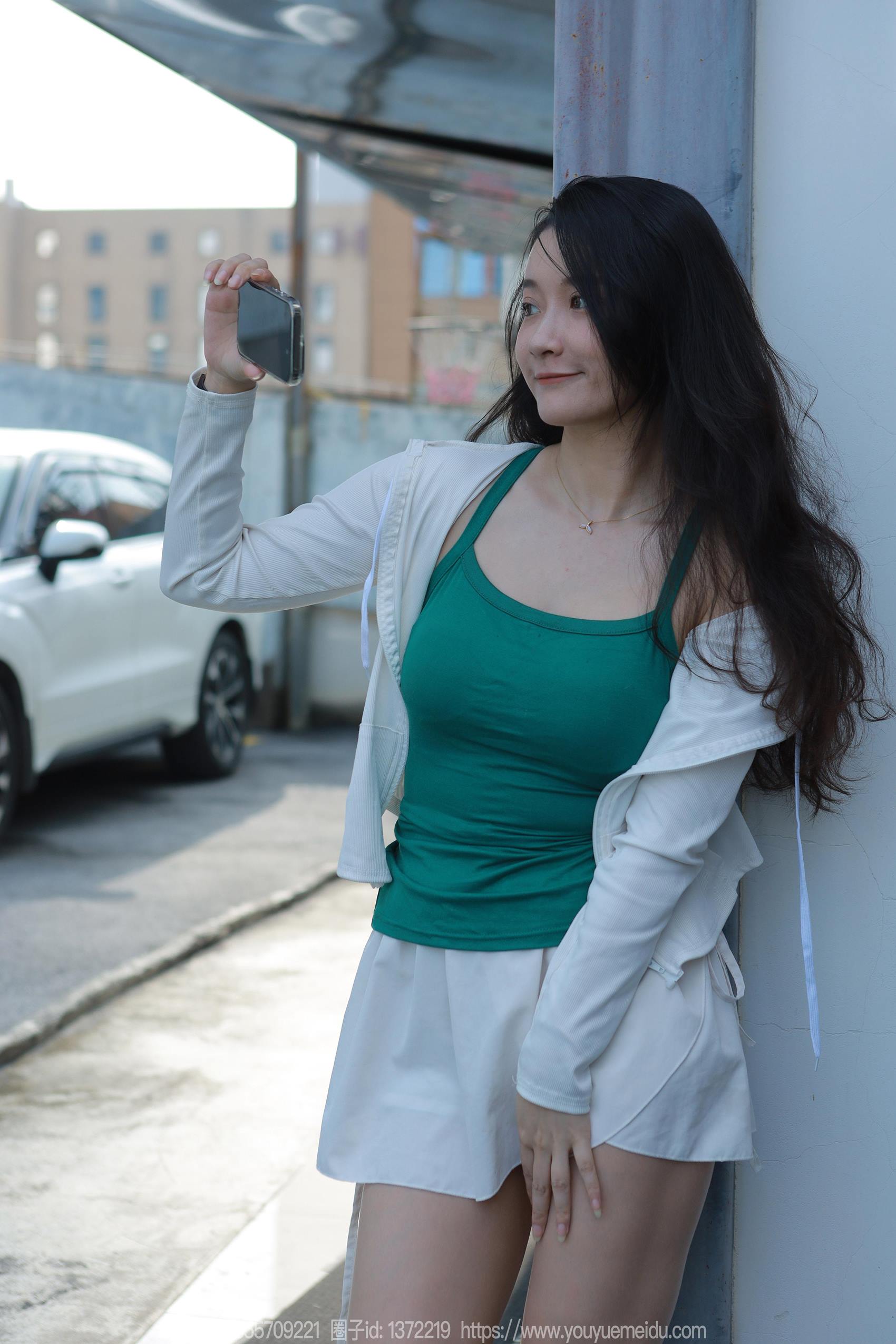 图片[16]-[IESS异思趣向] 2023.11.15 丝享家1586：秋秋《绿色挂脖》[88P] – 速更版-美库