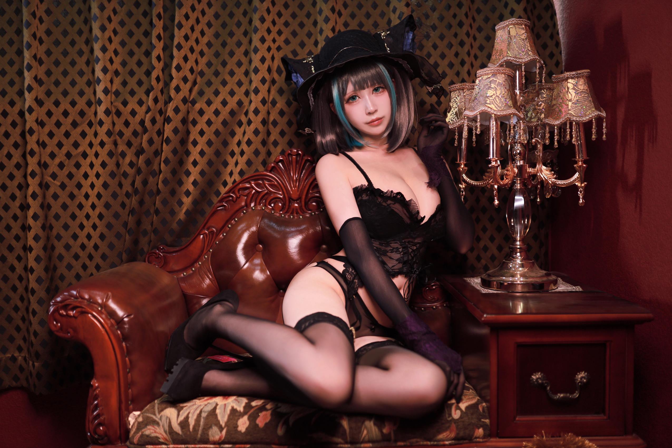 图片[13]-黑白御猫 – 柴郡旗袍[27P] – 速更版-美库