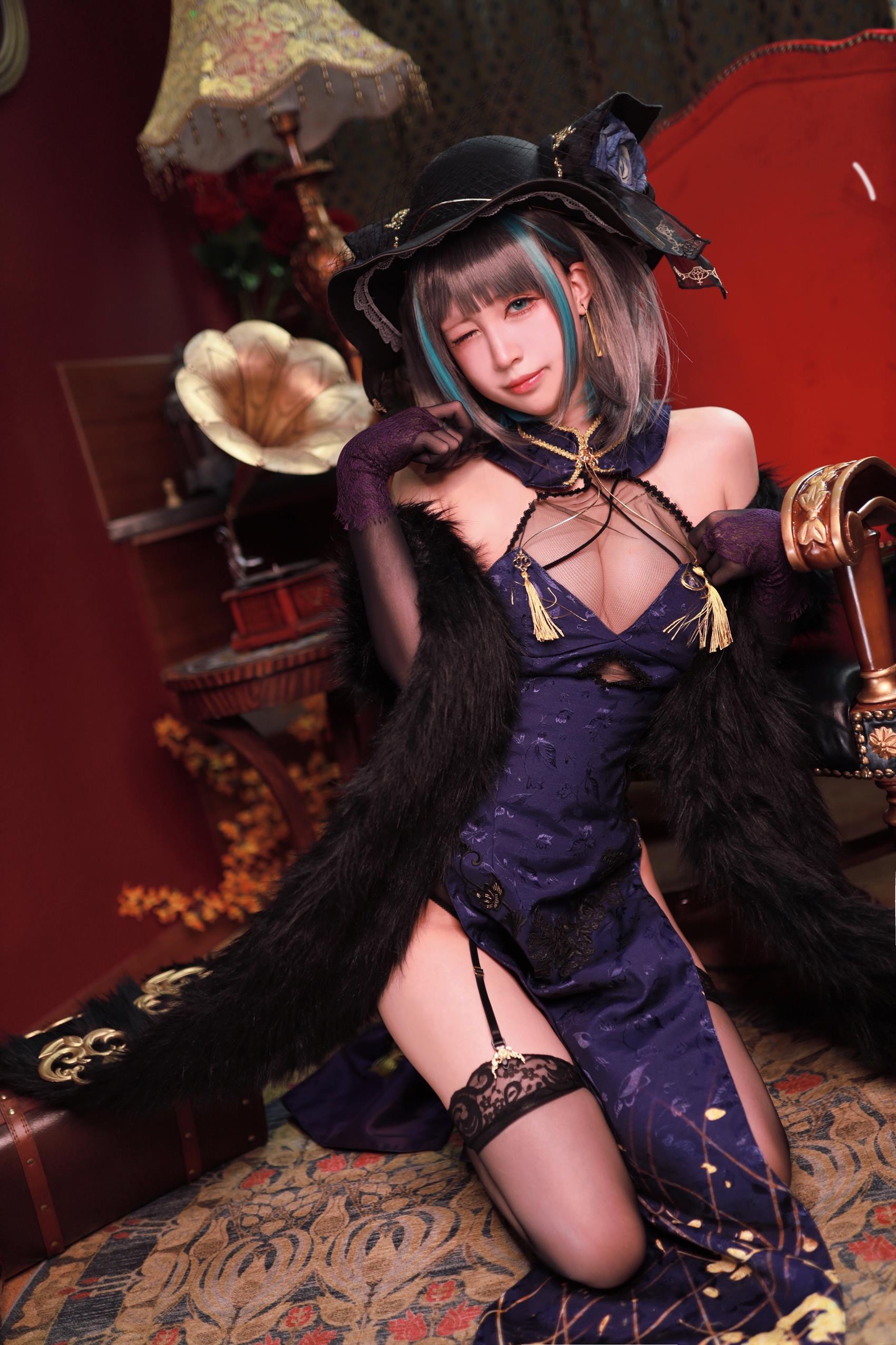 图片[28]-黑白御猫 – 柴郡旗袍[27P] – 速更版-美库