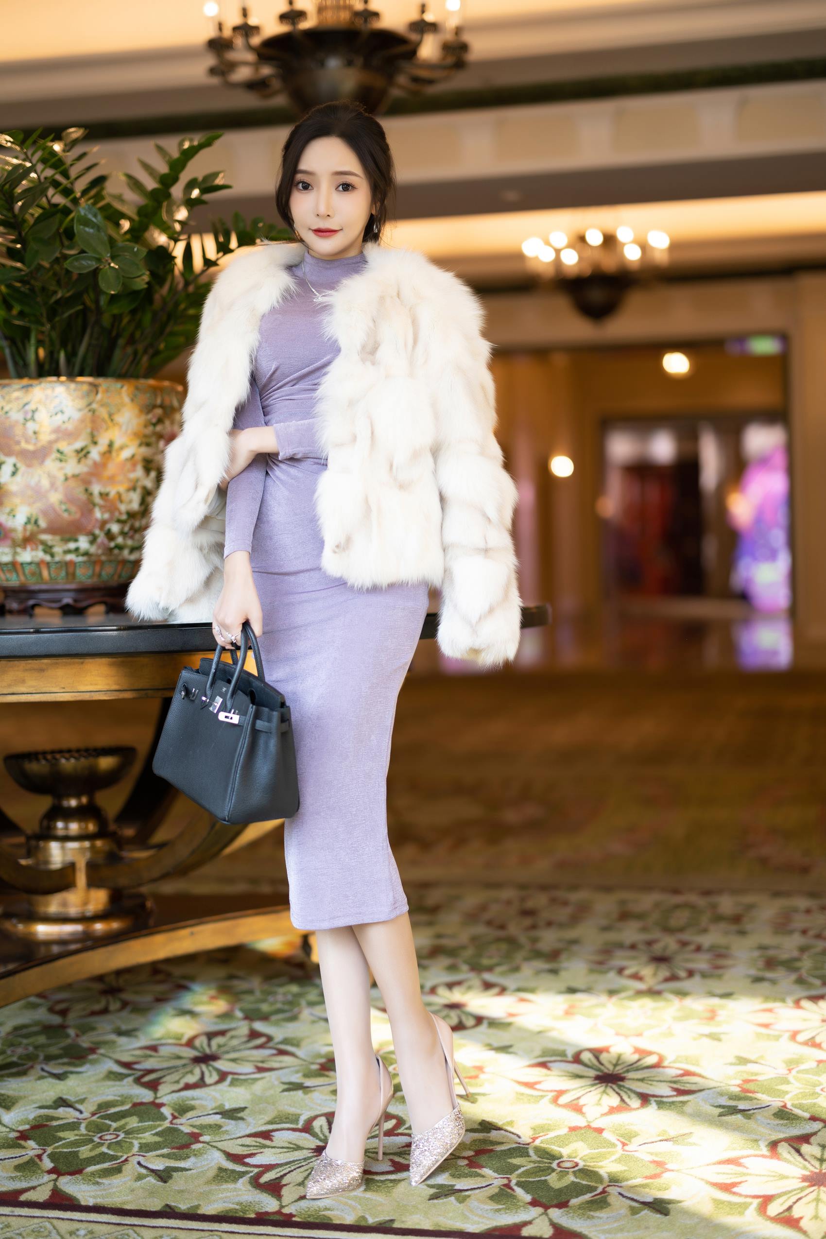 图片[38]-王馨瑶Yanni – 内购 皮草紫色裙子[43P] – 速更版-美库