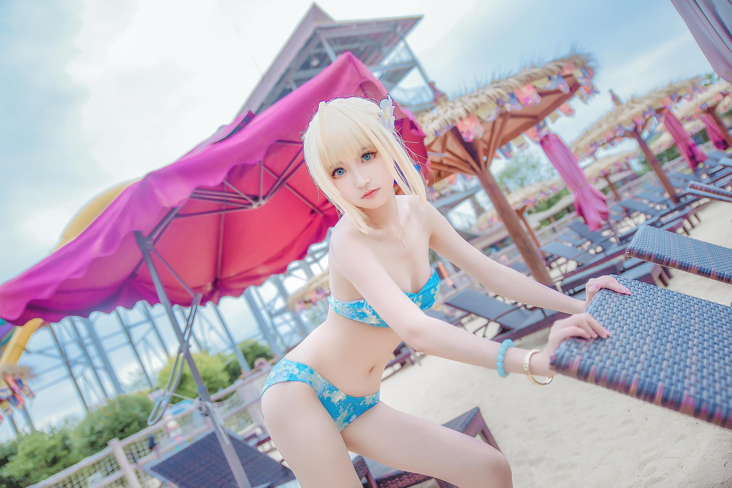 图片[14]-这个泡泡就是逊啦 – 阿尔托莉雅泳装[14P] – 速更版-美库