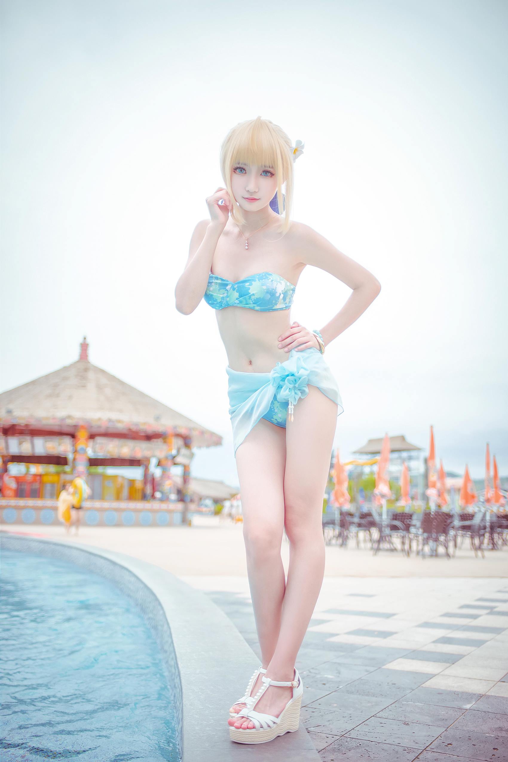 图片[15]-这个泡泡就是逊啦 – 阿尔托莉雅泳装[14P] – 速更版-美库