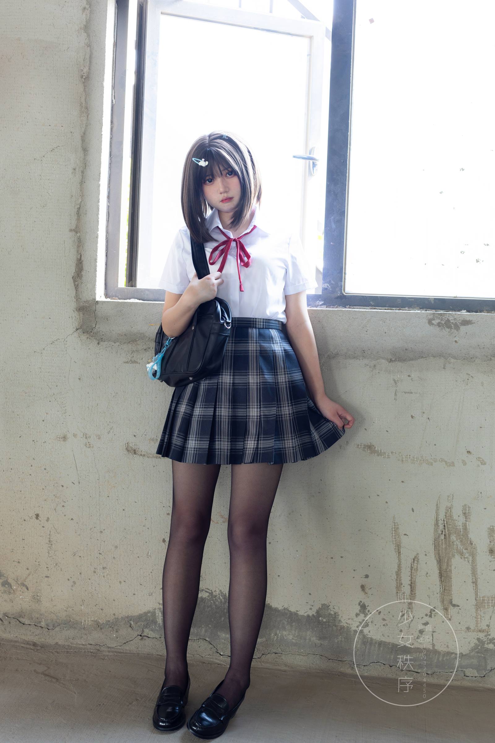 图片[10]-少女秩序 GR04L 黑丝JK [50P] – 速更版-美库