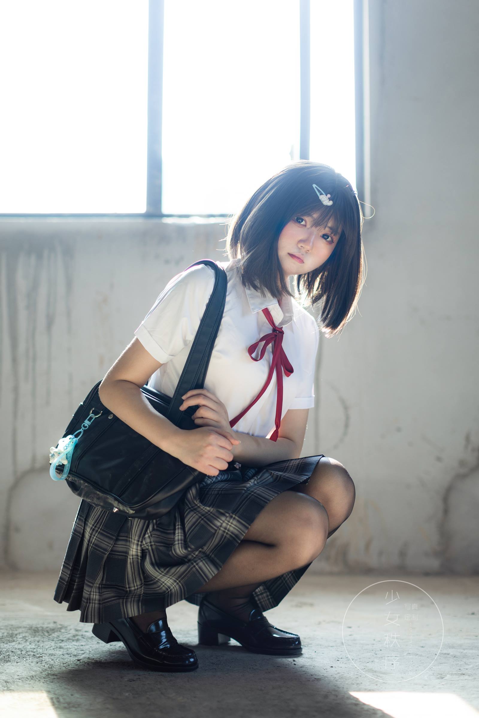 图片[13]-少女秩序 GR04L 黑丝JK [50P] – 速更版-美库