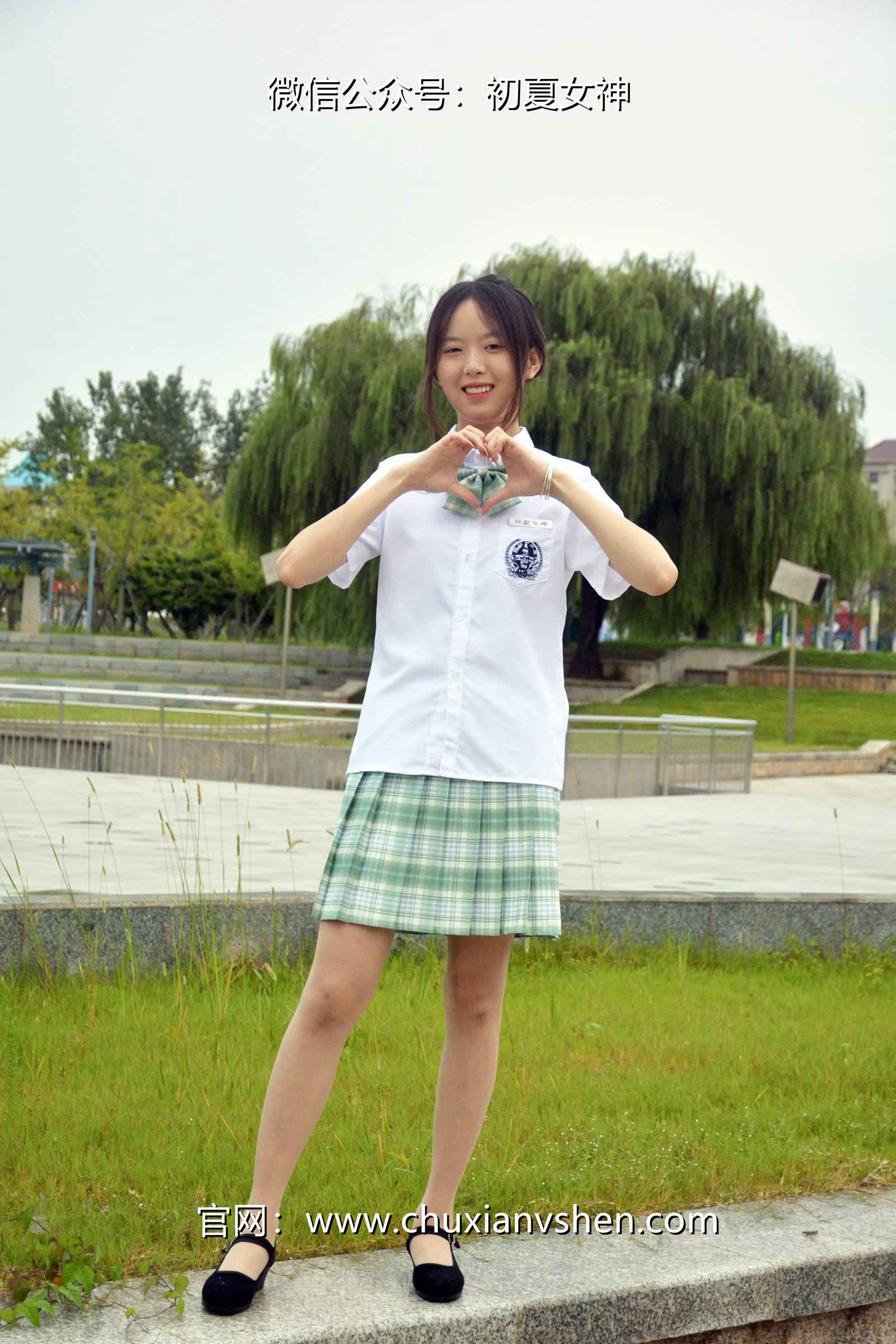 图片[18]-初夏女神 NO.074 情情 绿色JK套[72P] – 速更版-美库