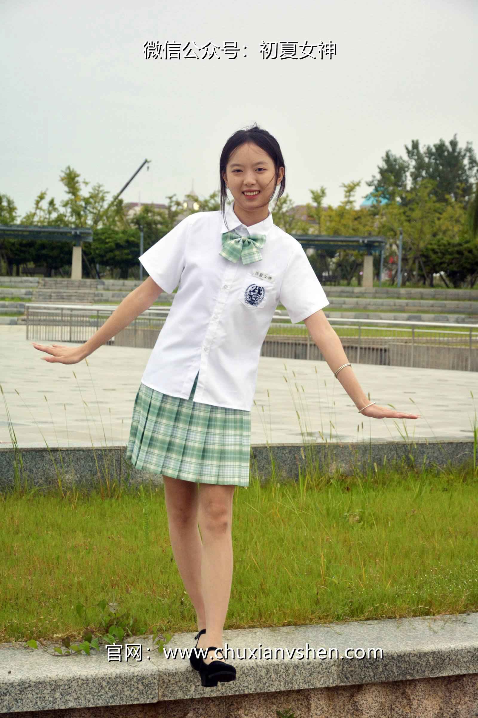 图片[20]-初夏女神 NO.074 情情 绿色JK套[72P] – 速更版-美库