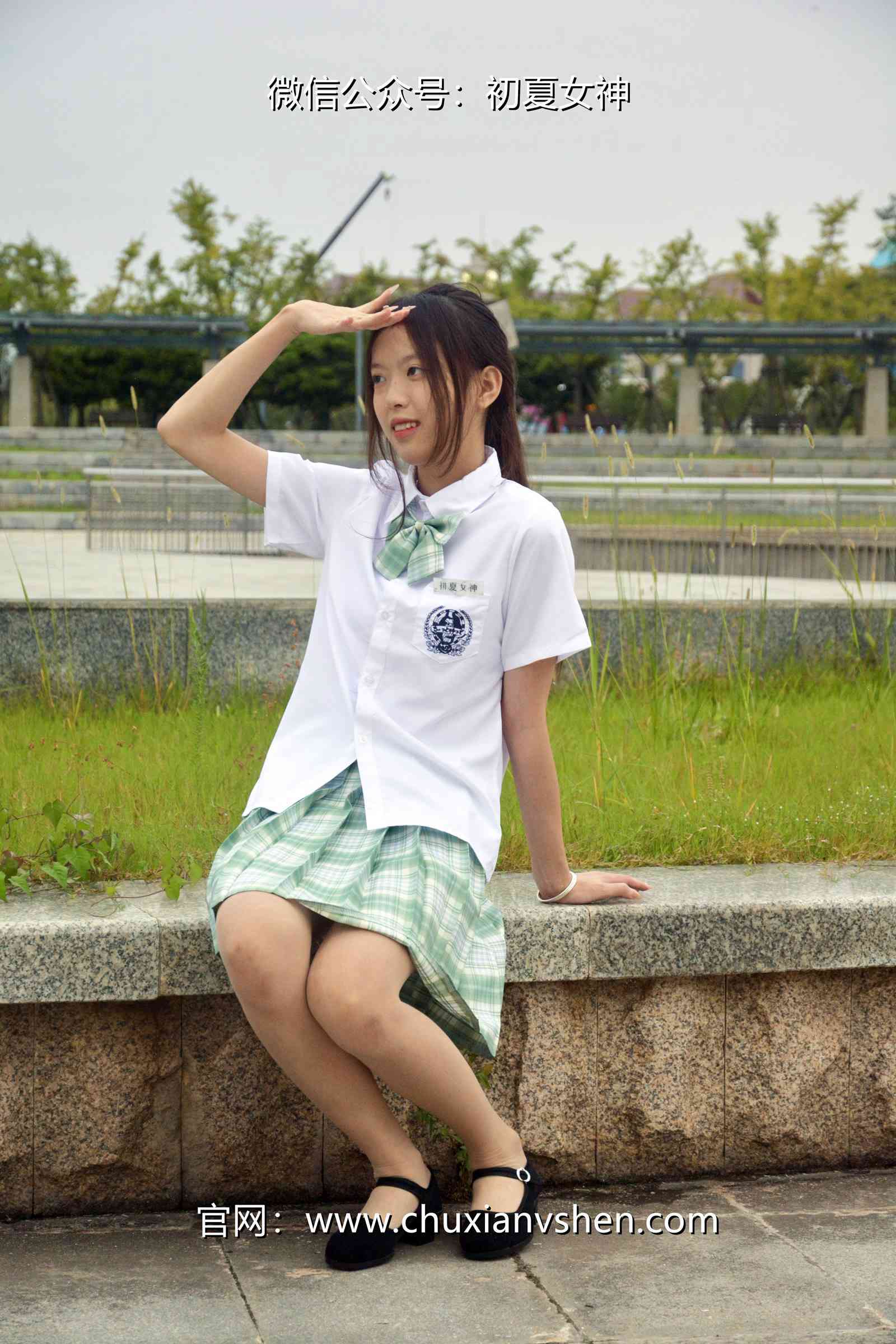 图片[22]-初夏女神 NO.074 情情 绿色JK套[72P] – 速更版-美库