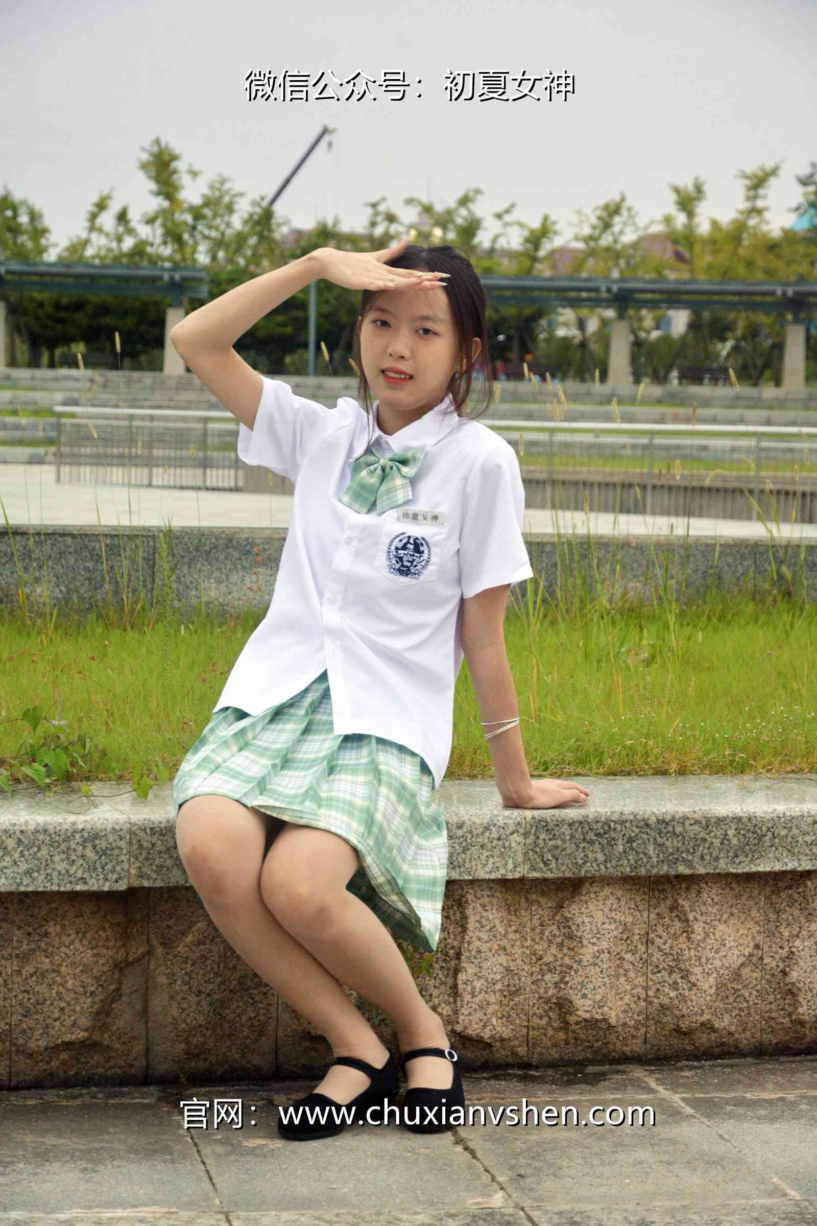 图片[23]-初夏女神 NO.074 情情 绿色JK套[72P] – 速更版-美库