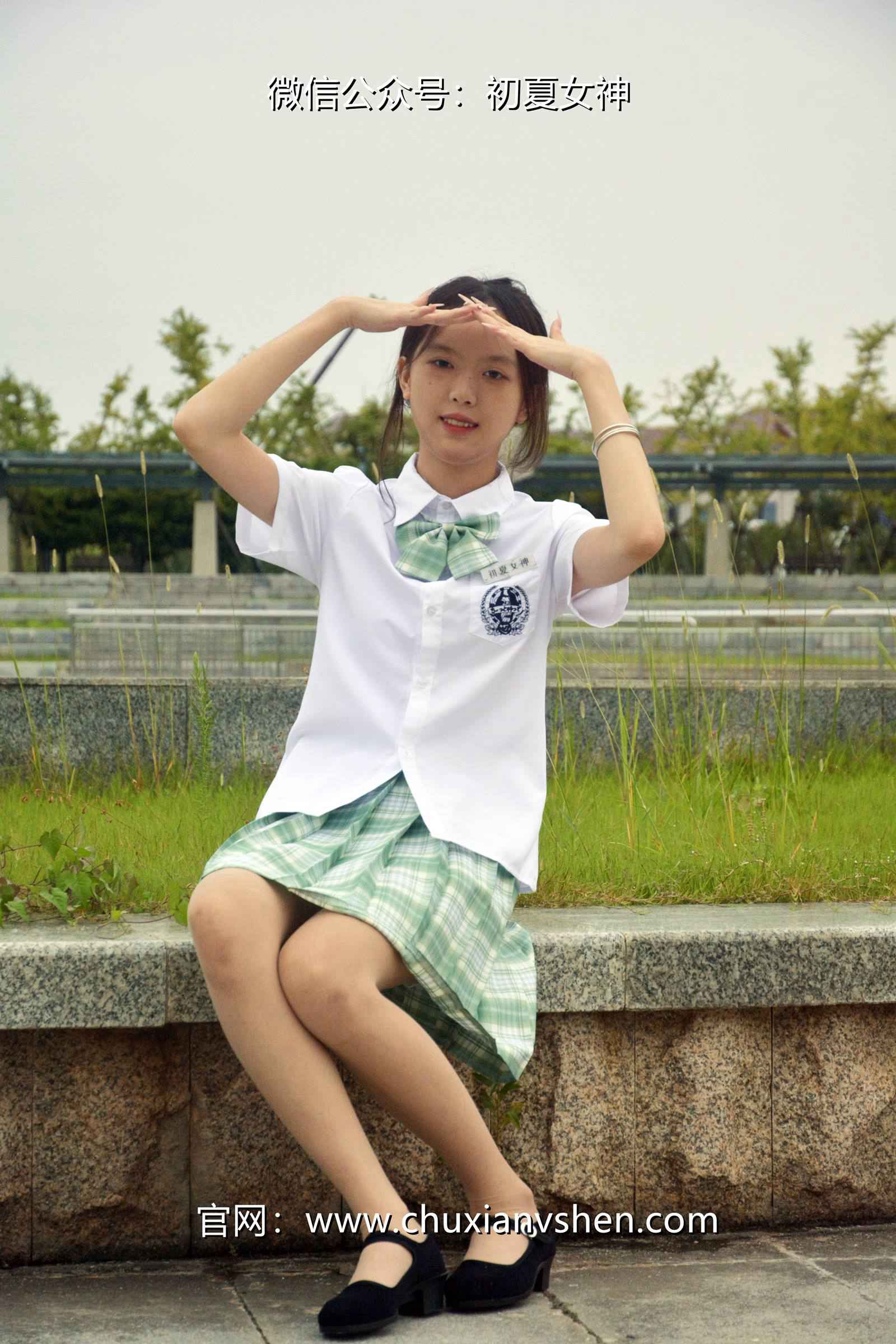 图片[24]-初夏女神 NO.074 情情 绿色JK套[72P] – 速更版-美库