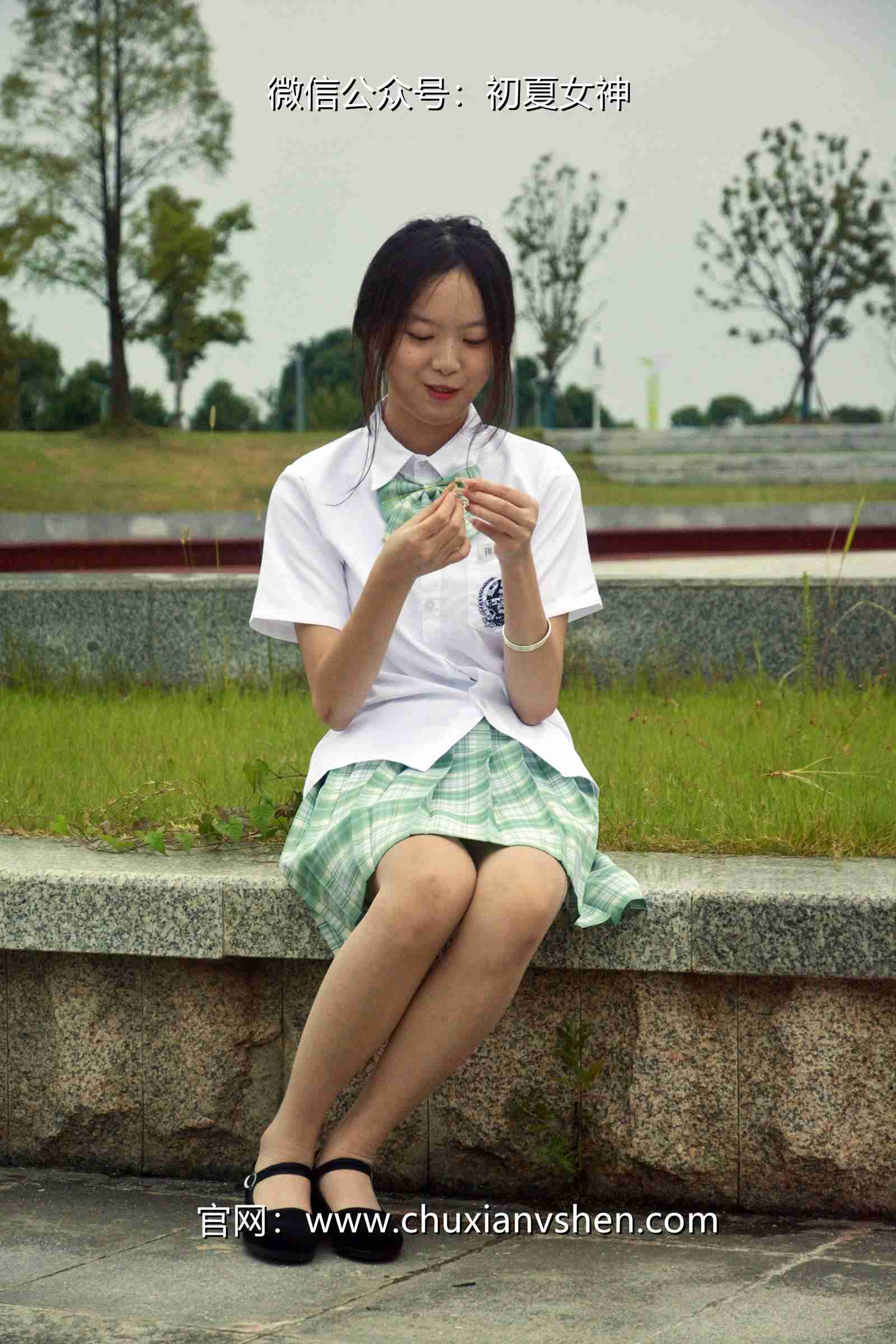 图片[34]-初夏女神 NO.074 情情 绿色JK套[72P] – 速更版-美库