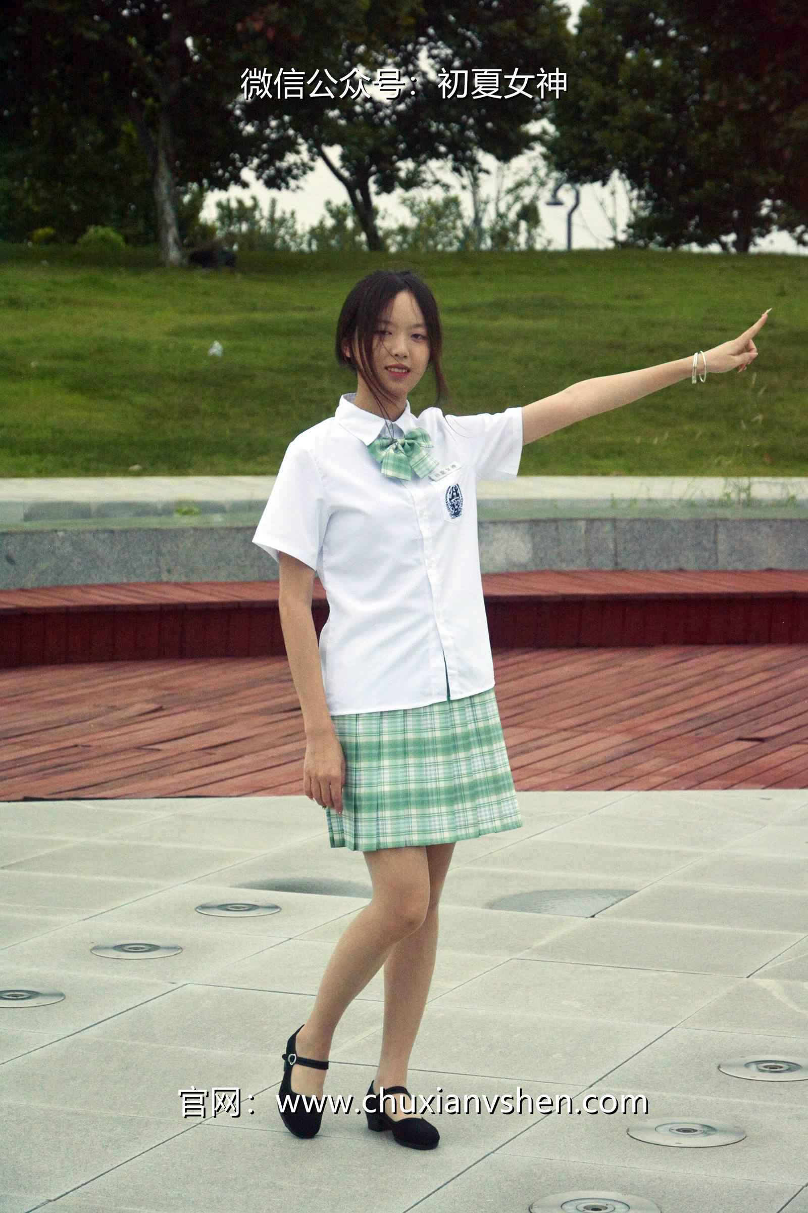 图片[40]-初夏女神 NO.074 情情 绿色JK套[72P] – 速更版-美库