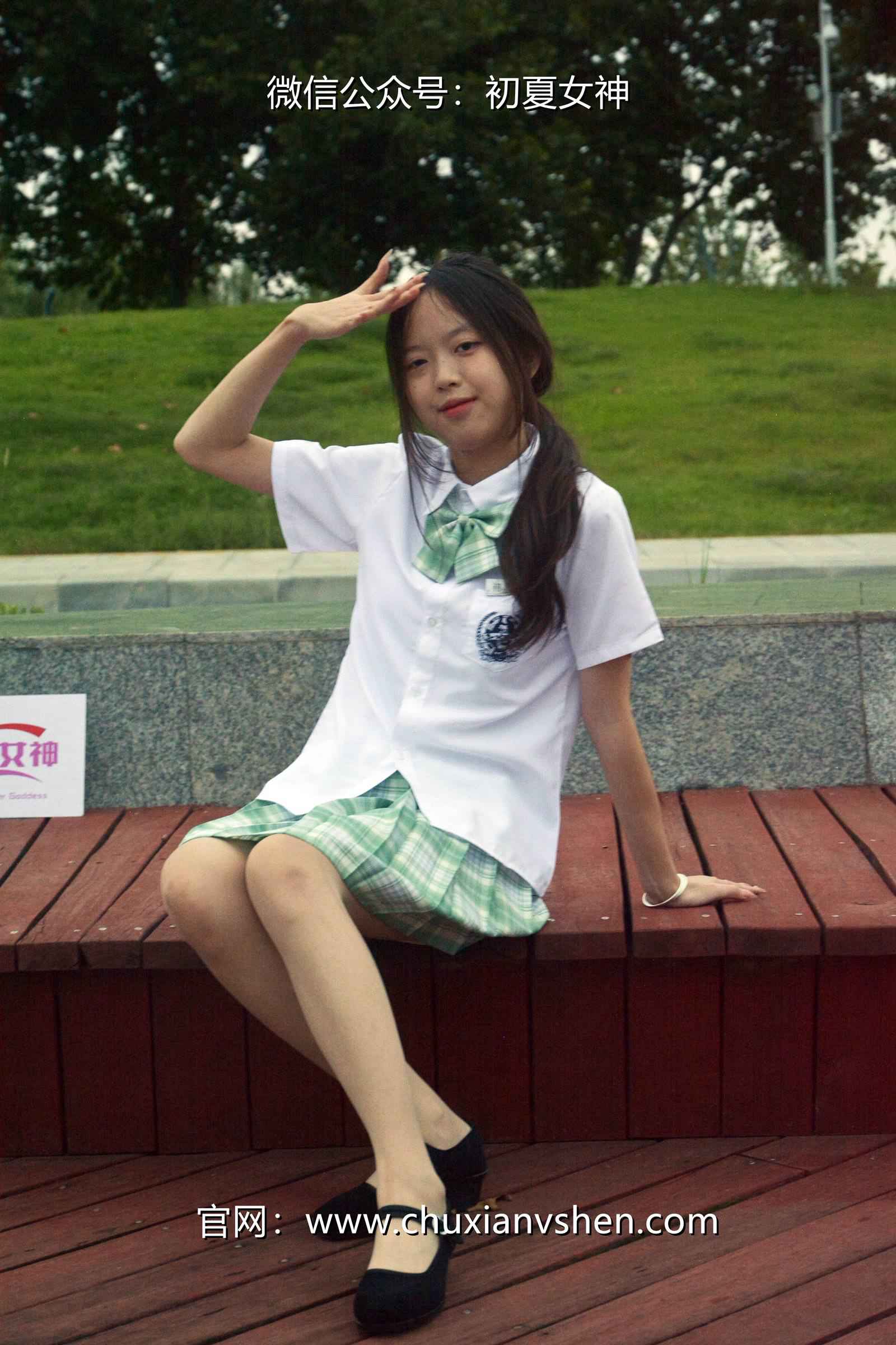 图片[41]-初夏女神 NO.074 情情 绿色JK套[72P] – 速更版-美库