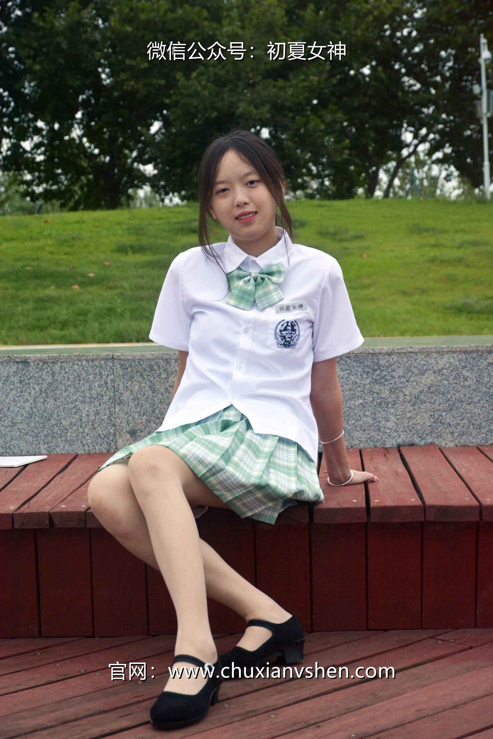 图片[43]-初夏女神 NO.074 情情 绿色JK套[72P] – 速更版-美库