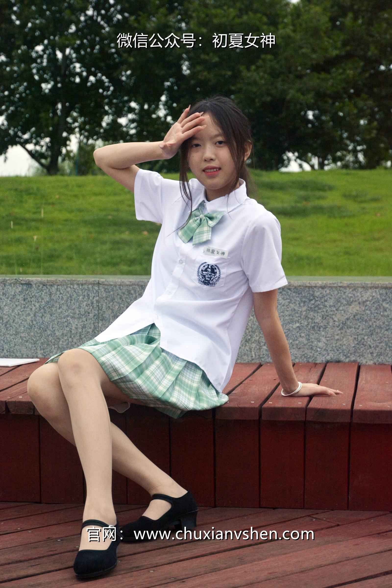 图片[46]-初夏女神 NO.074 情情 绿色JK套[72P] – 速更版-美库