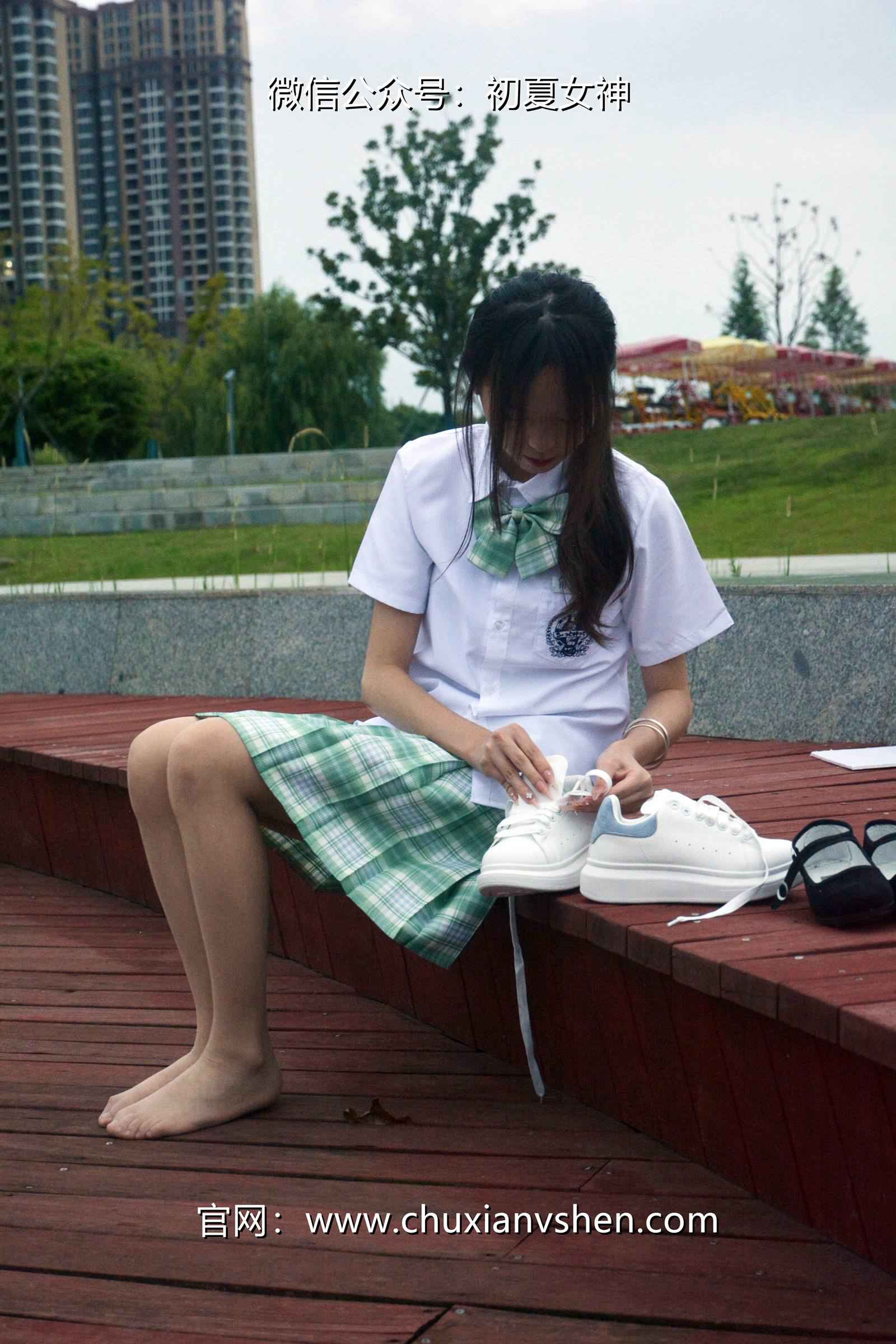 图片[53]-初夏女神 NO.074 情情 绿色JK套[72P] – 速更版-美库