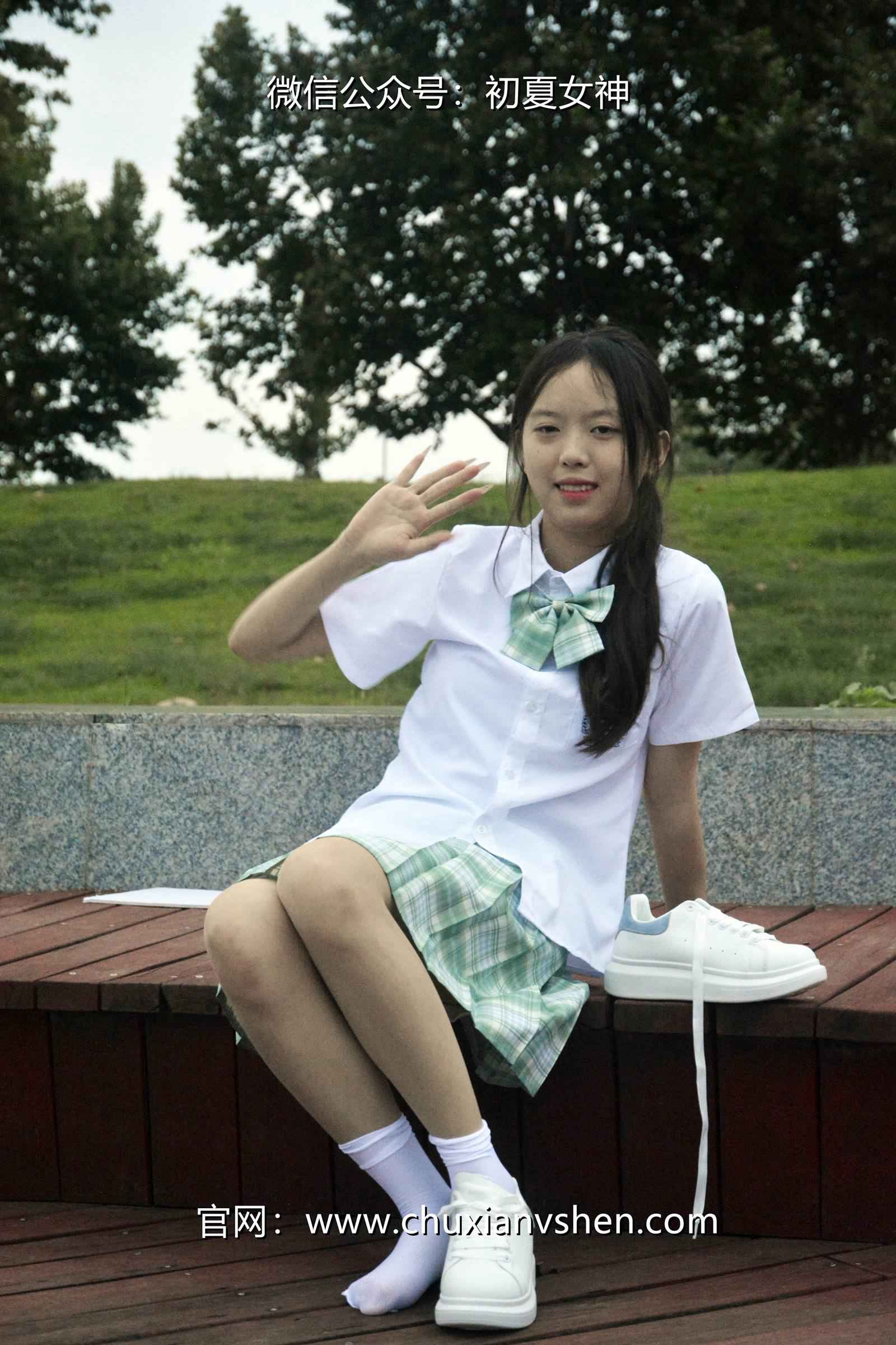 图片[55]-初夏女神 NO.074 情情 绿色JK套[72P] – 速更版-美库