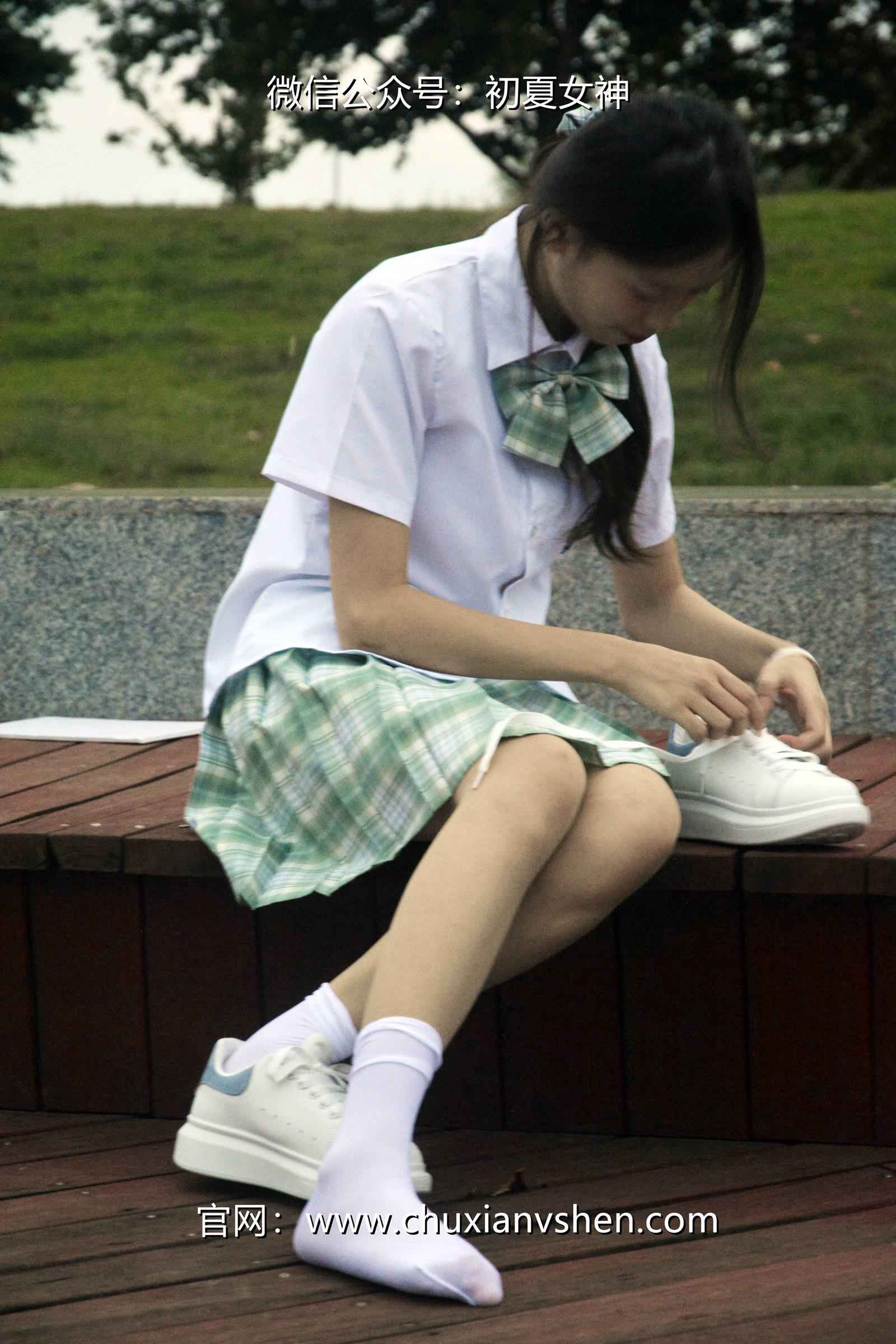 图片[59]-初夏女神 NO.074 情情 绿色JK套[72P] – 速更版-美库