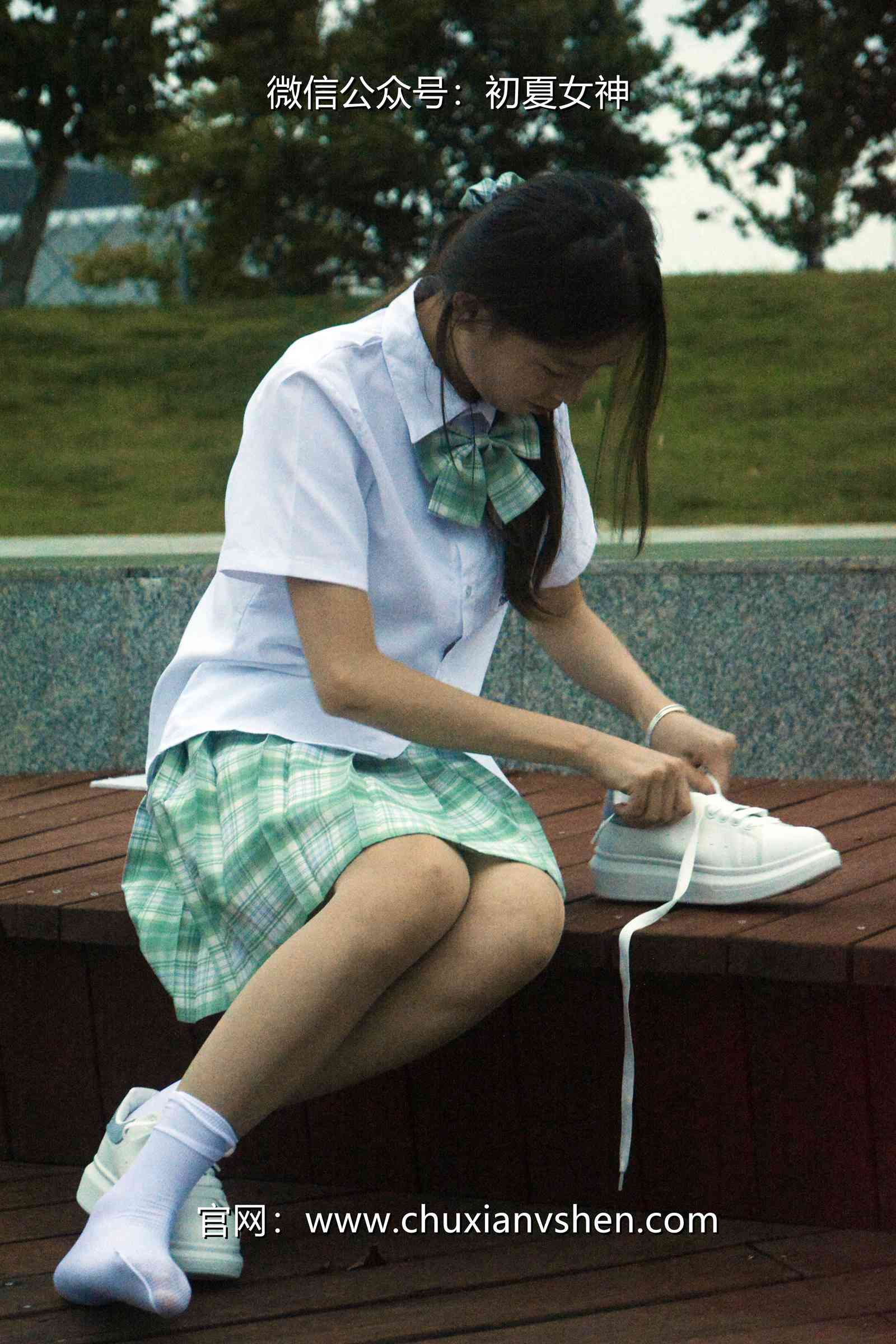 图片[60]-初夏女神 NO.074 情情 绿色JK套[72P] – 速更版-美库