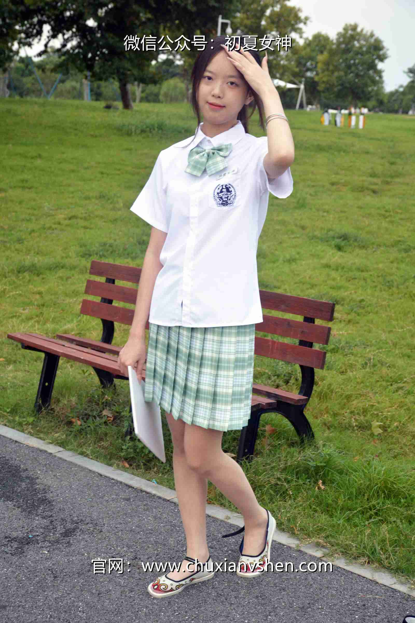 图片[66]-初夏女神 NO.074 情情 绿色JK套[72P] – 速更版-美库