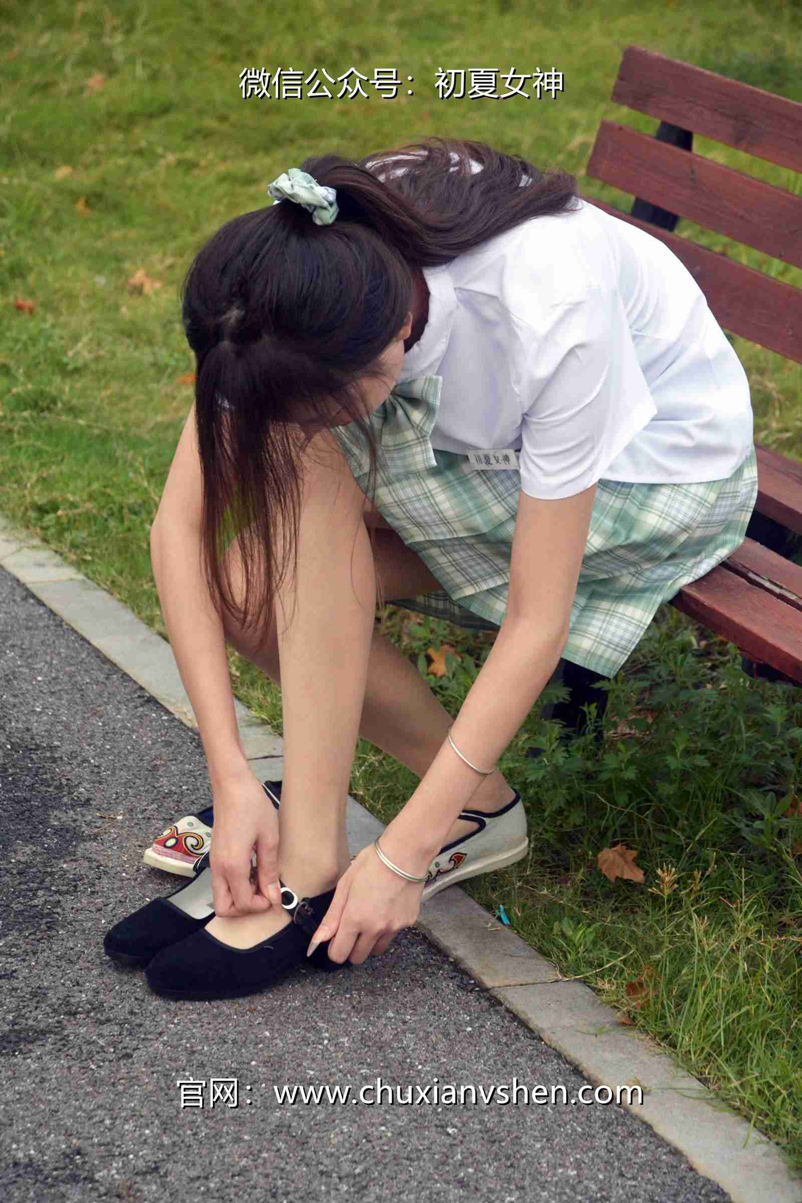 图片[67]-初夏女神 NO.074 情情 绿色JK套[72P] – 速更版-美库