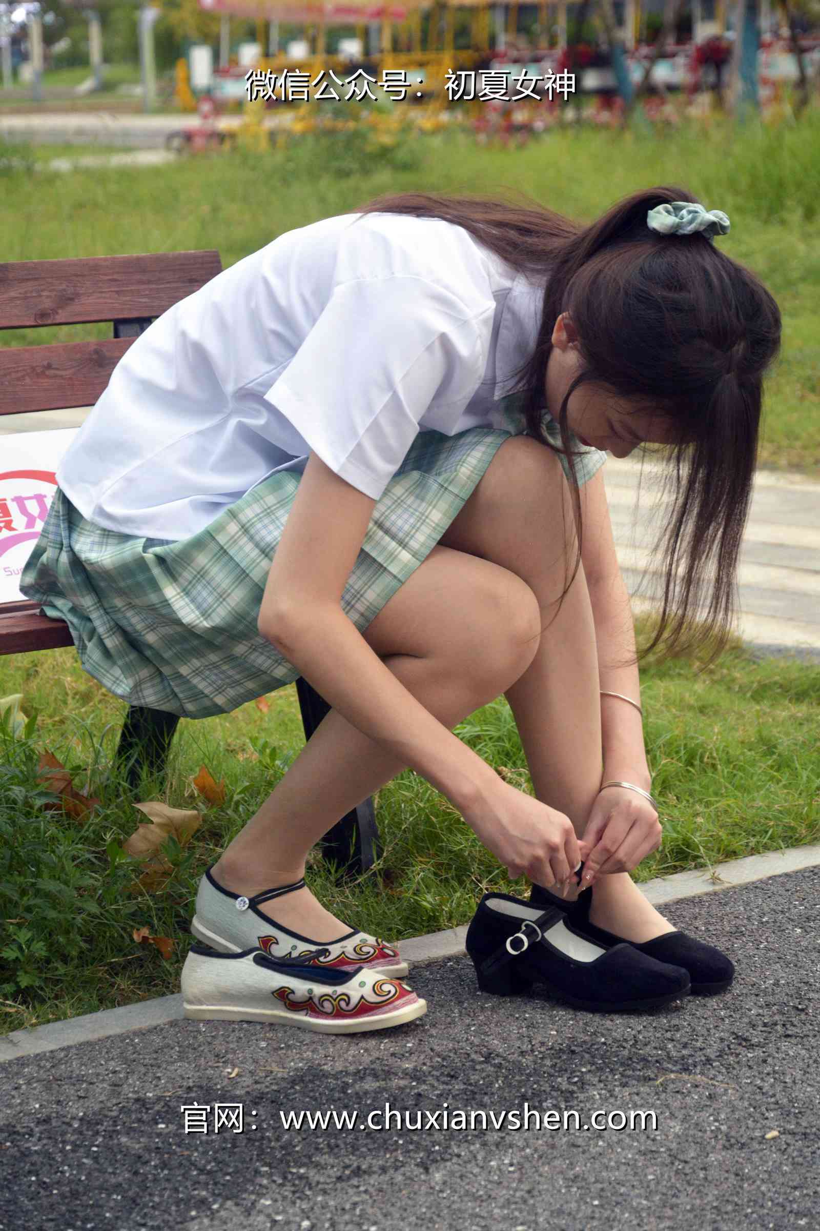 图片[70]-初夏女神 NO.074 情情 绿色JK套[72P] – 速更版-美库