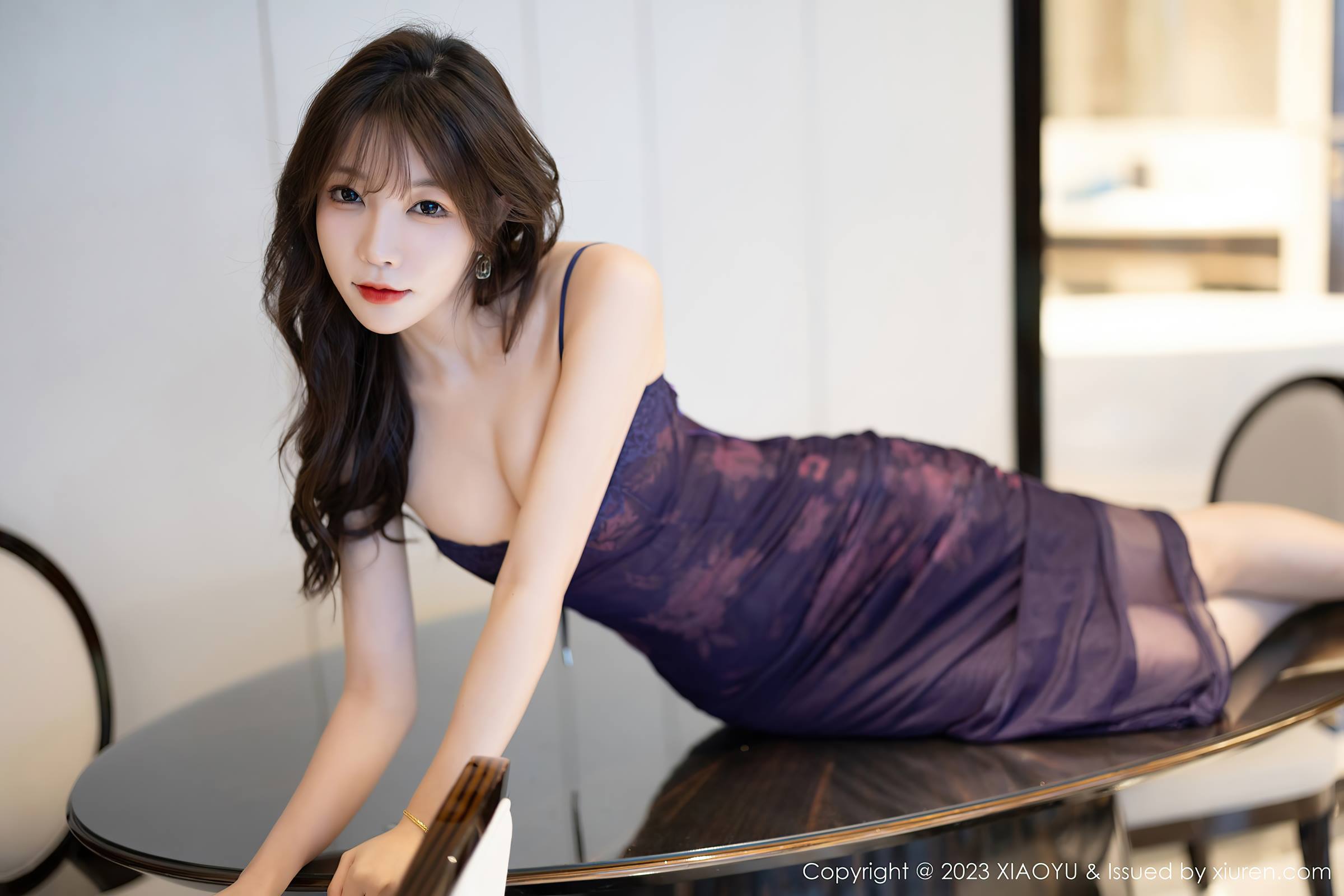 图片[32]-[XIAOYU语画界]2023.11.16 VOL.1147 徐莉芝Booty 紫色长裙大白腿 [36+1P] – 速更版-美库