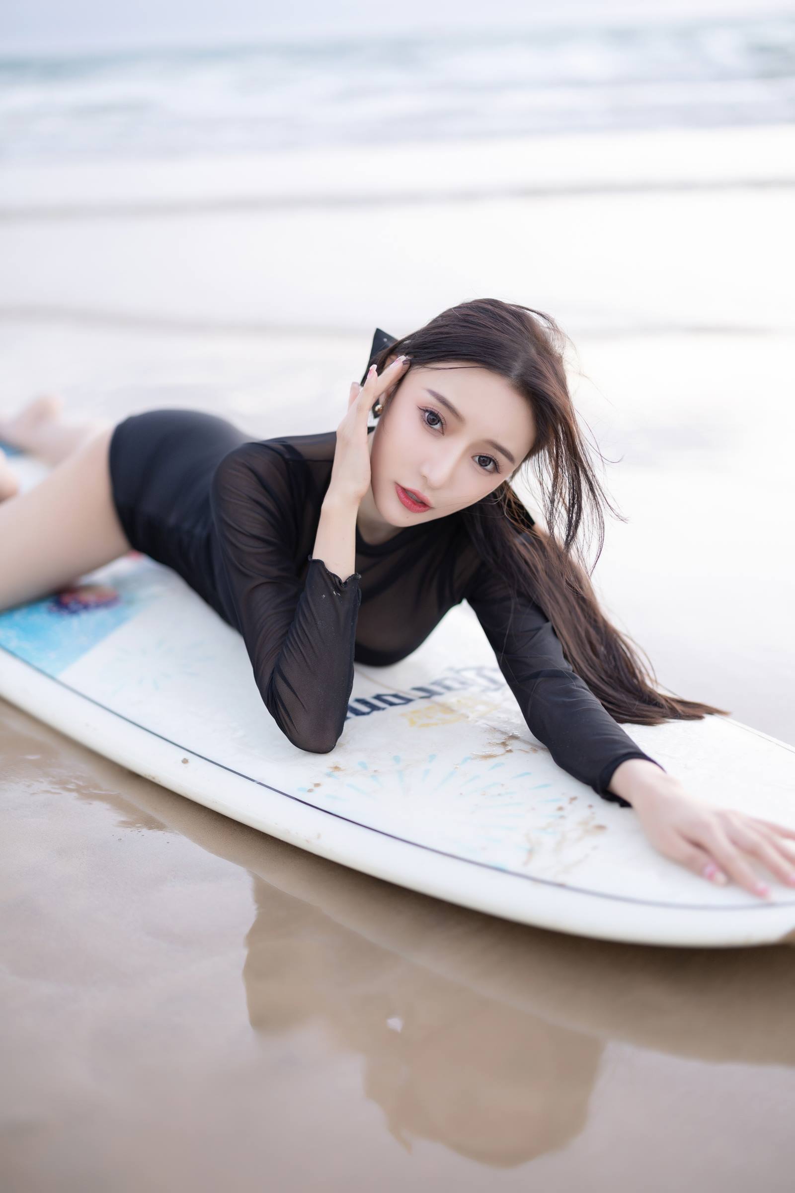 图片[39]-王馨瑶Yanni – 黑色冲浪泳衣[38P] – 速更版-美库