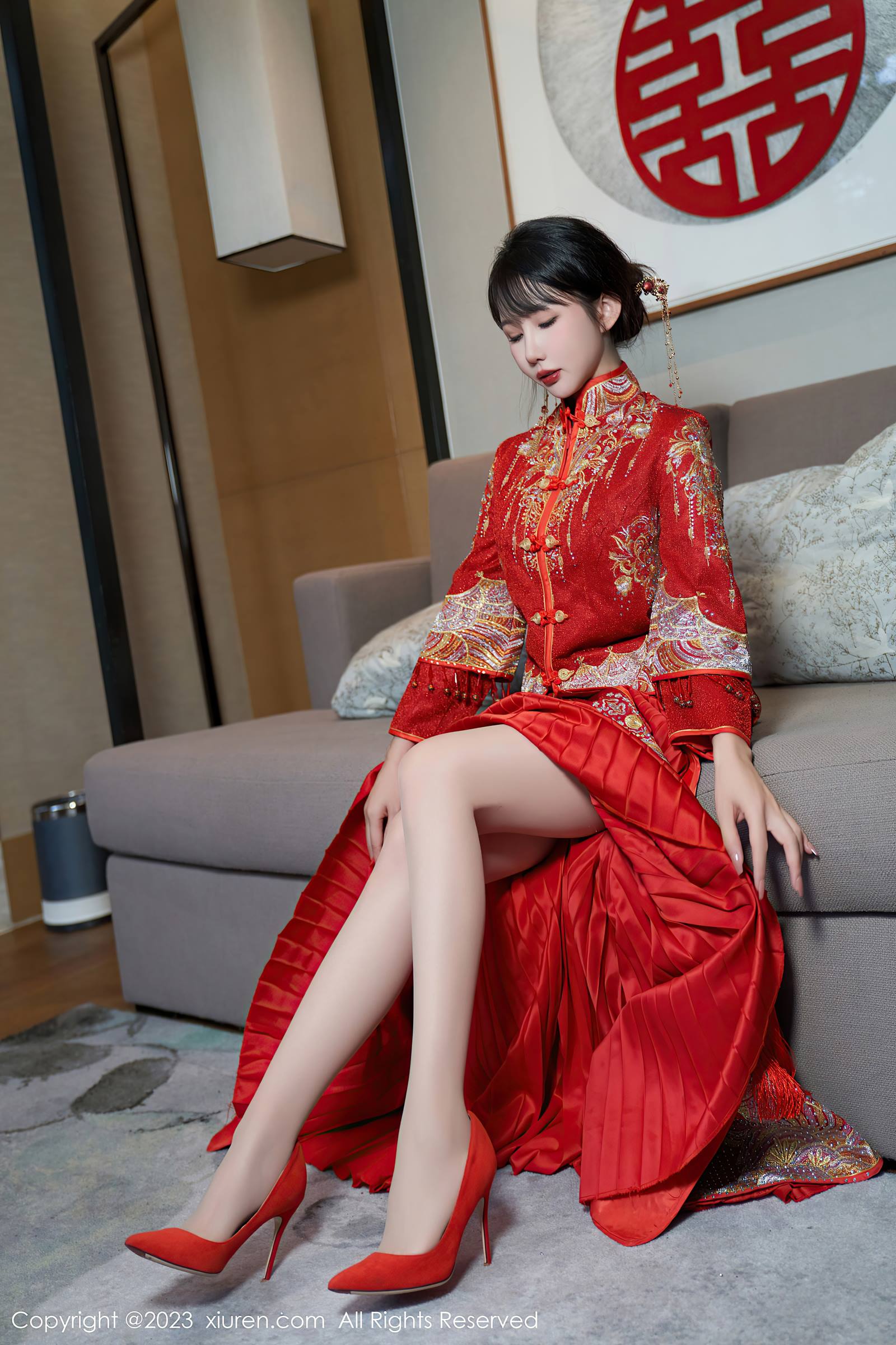 图片[10]-[Xiuren秀人网]2023.11.28 NO.7729 波巧酱 中式秀禾服 [41+1P] – 速更版-美库