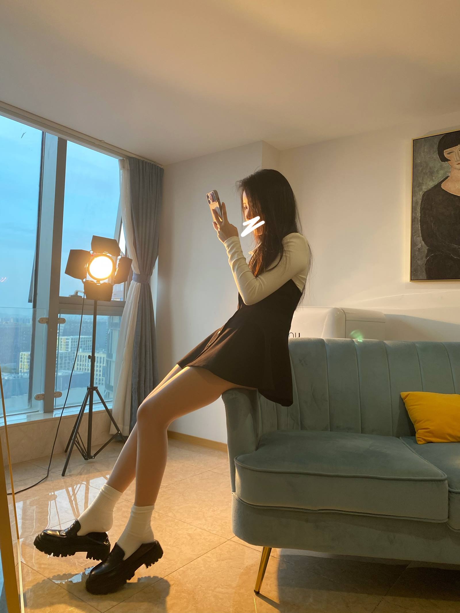 图片[12]-小九九[July芝岚] – 油亮肉丝加白棉袜[60P] – 速更版-美库